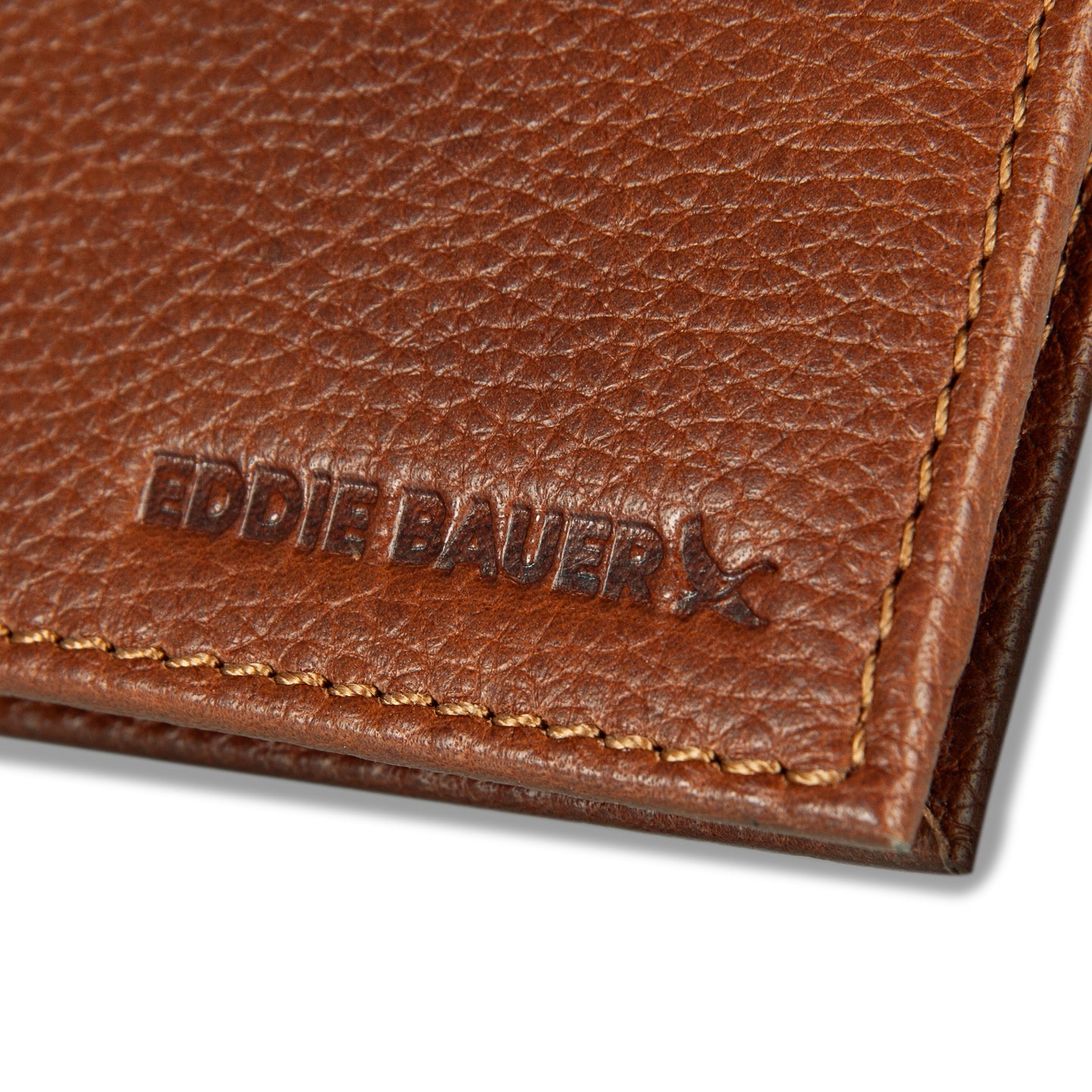 Eb Signature Logo Leather Flip Id Bifold Wallet-Black-9