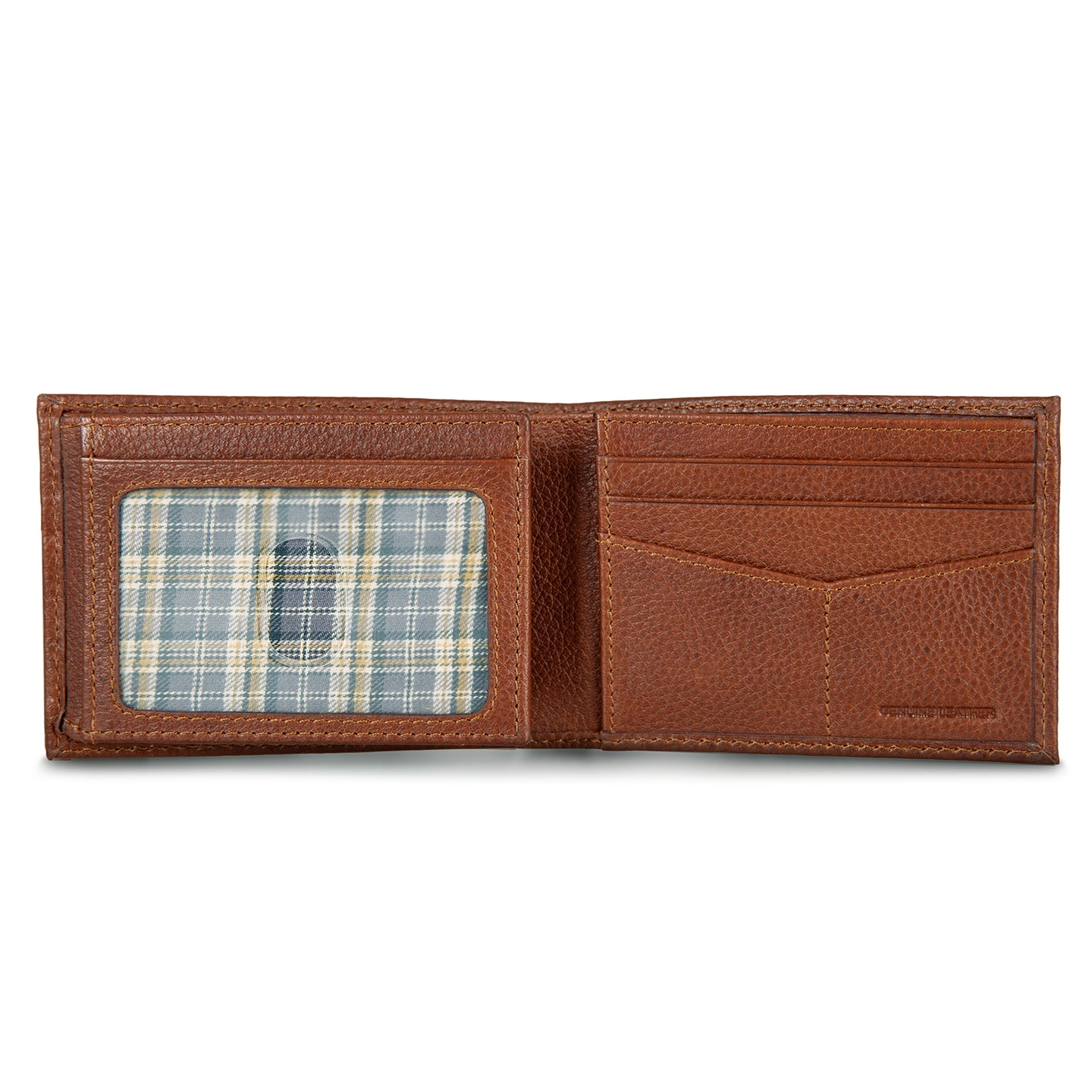 Eb Signature Logo Leather Flip Id Bifold Wallet-Black-12