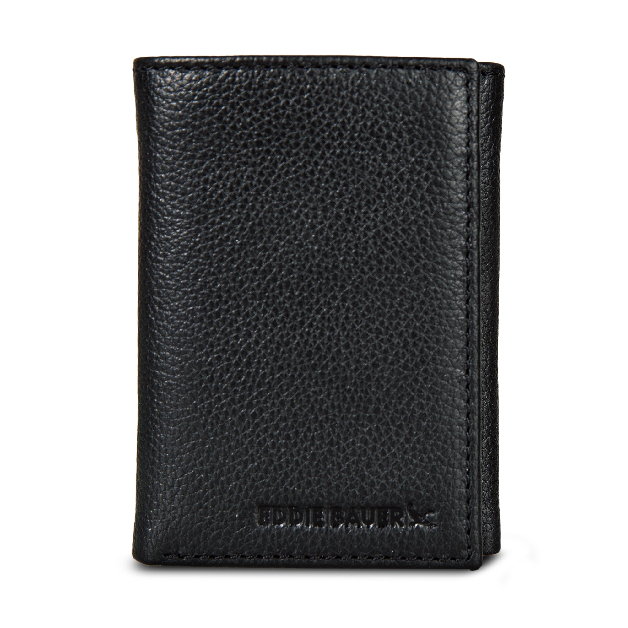 Eddie Bauer EB Signature Logo Leather Trifold Wallet