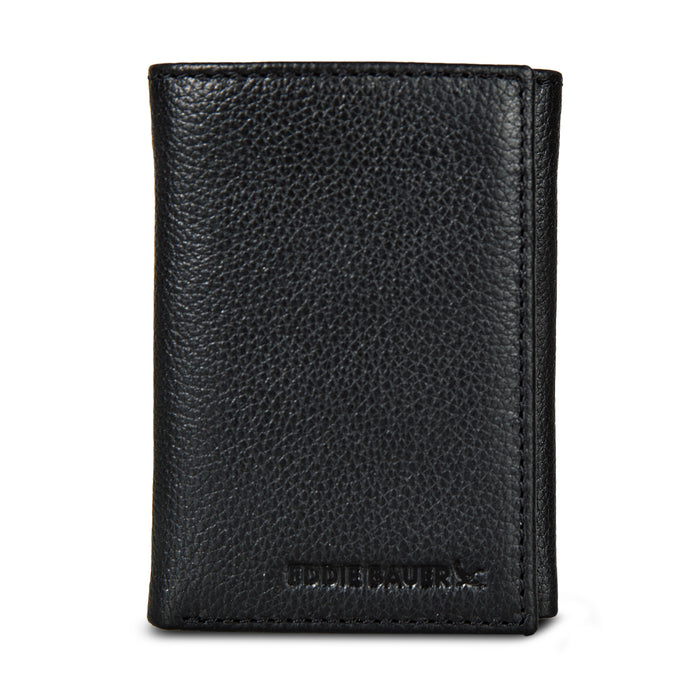 EB Signature Logo Leather Trifold Wallet