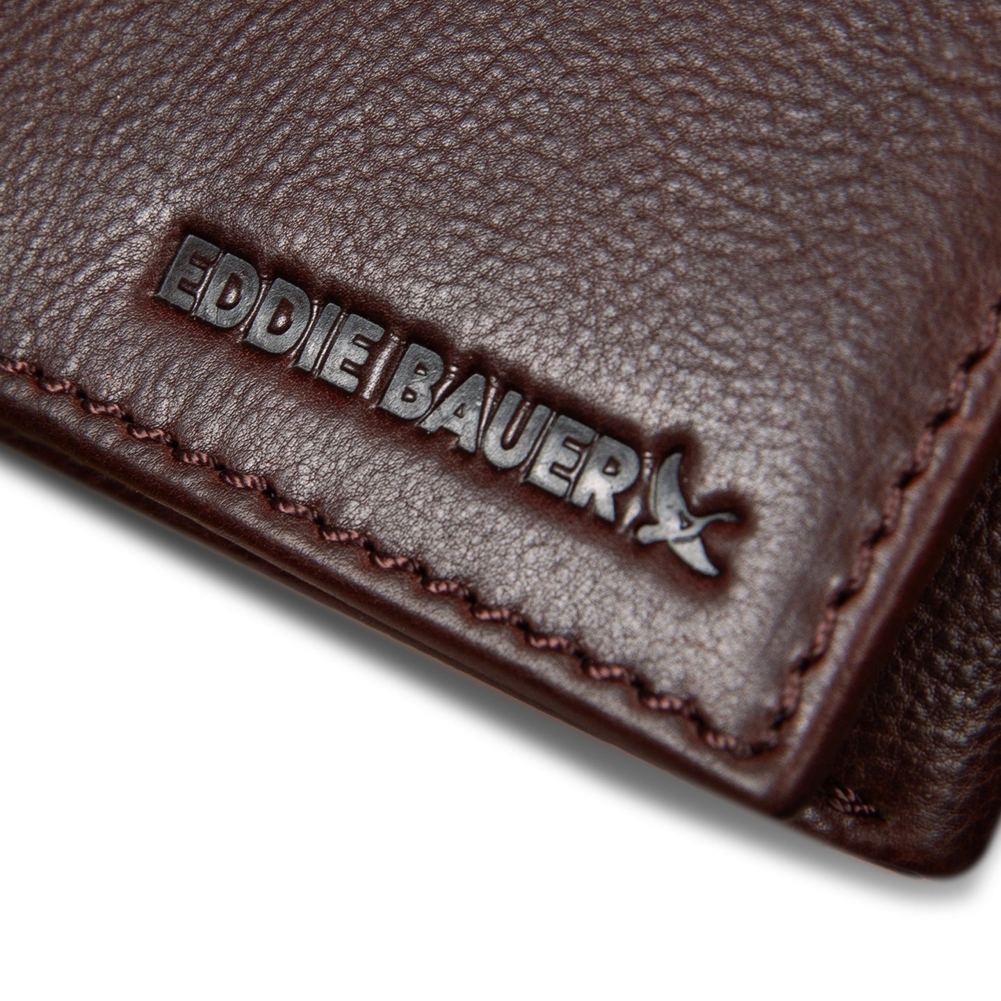 Eb Signature Logo Leather Trifold Wallet-Black-9
