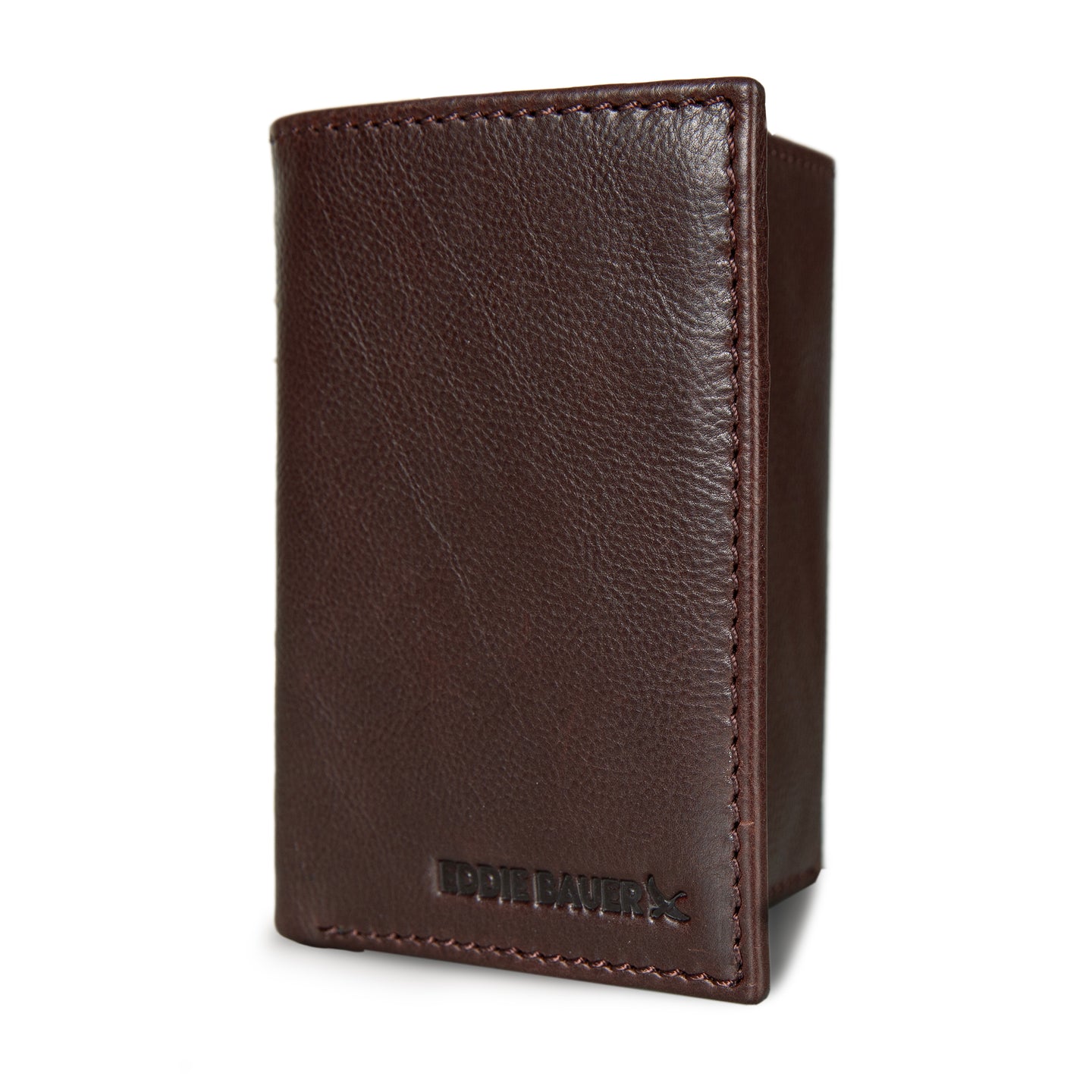 Eb Signature Logo Leather Trifold Wallet-Black-25
