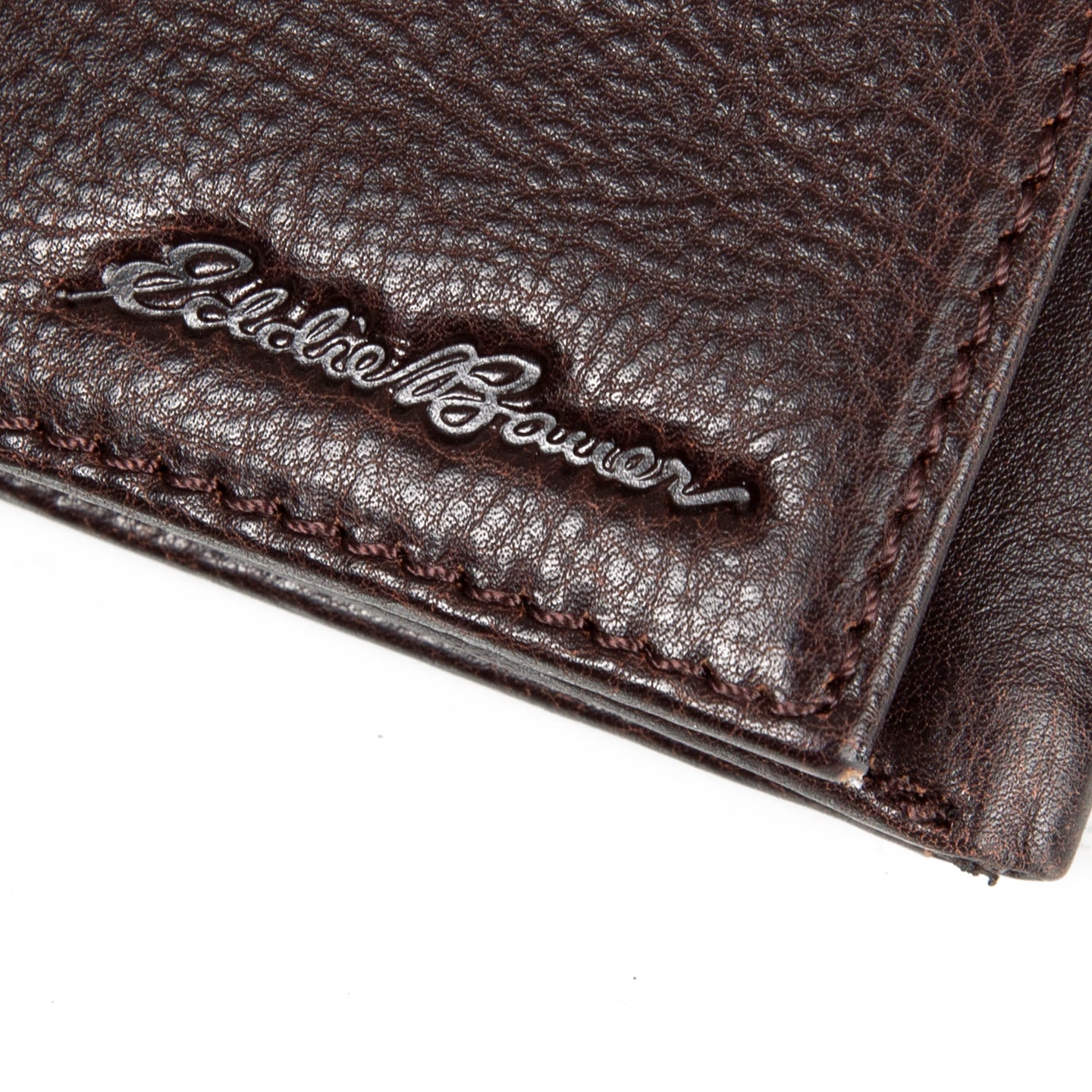 Eb Signature Logo Leather Trifold Wallet-Black-10