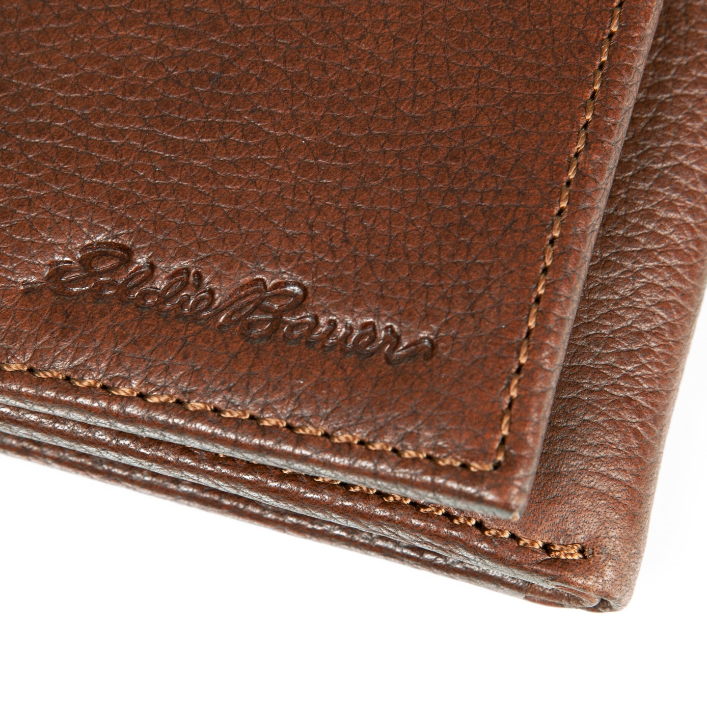Eb Signature Logo Leather Trifold Wallet-Black-11