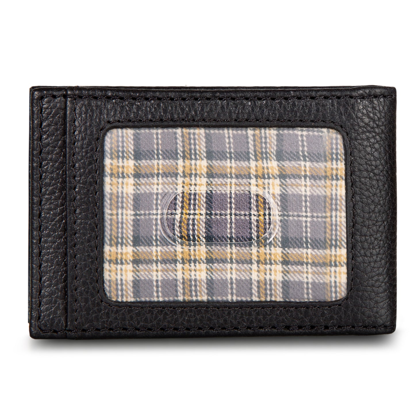 Eb Signature Logo Leather Bifold With Money Clip Wallet-Black-4