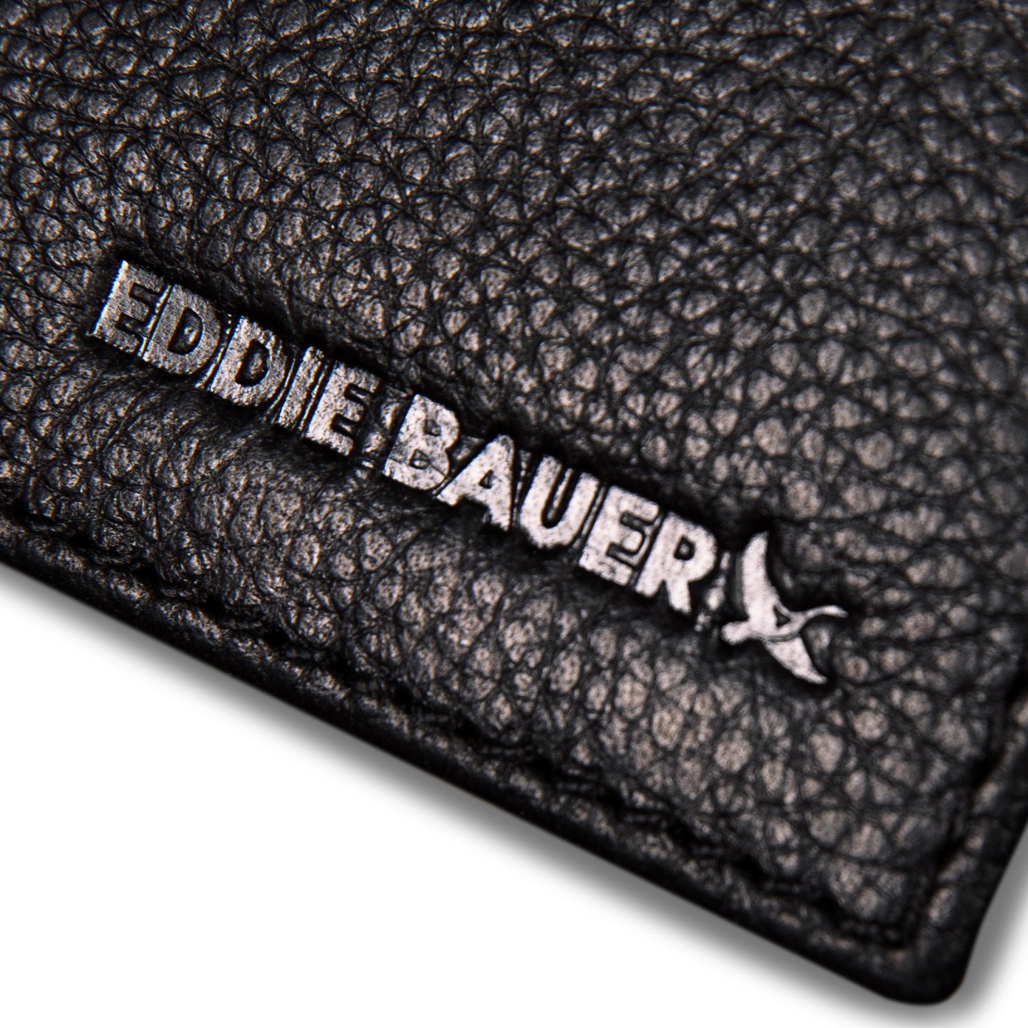 Eb Signature Logo Leather Bifold With Money Clip Wallet-Black-7