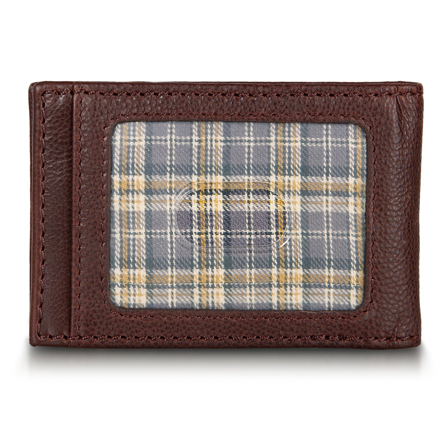 Eb Signature Logo Leather Bifold With Money Clip Wallet-Black-5