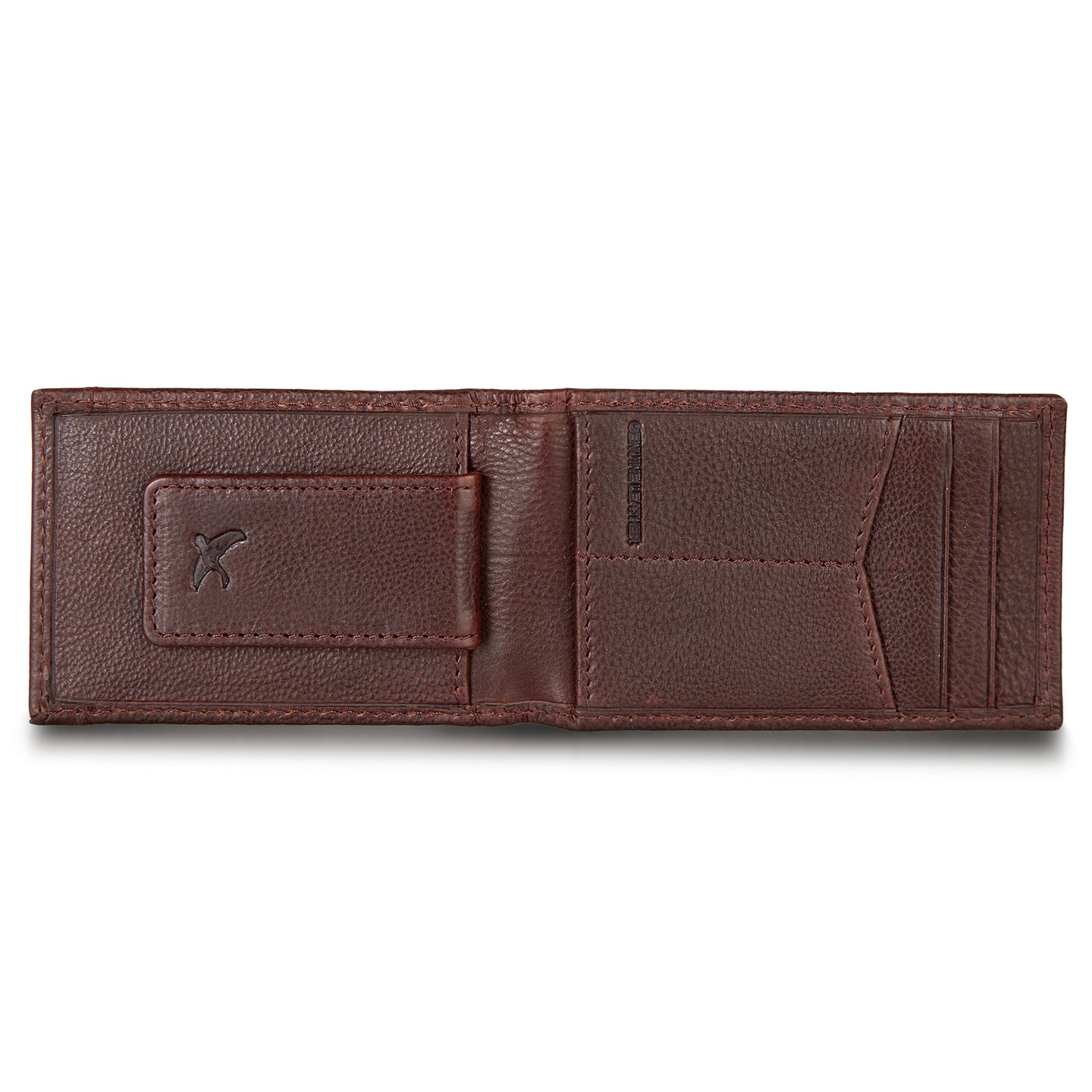 Eb Signature Logo Leather Bifold With Money Clip Wallet-Black-13
