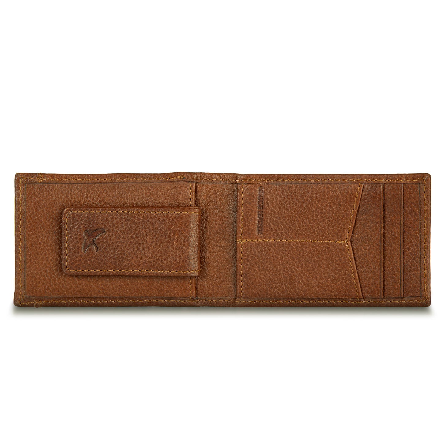 Eb Signature Logo Leather Bifold With Money Clip Wallet-Black-11