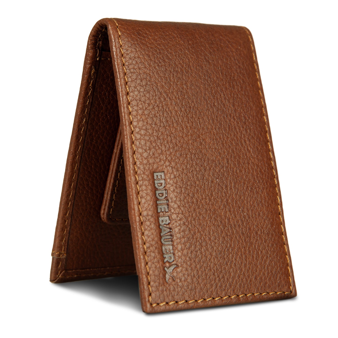 Eb Signature Logo Leather Bifold With Money Clip Wallet-Black-17