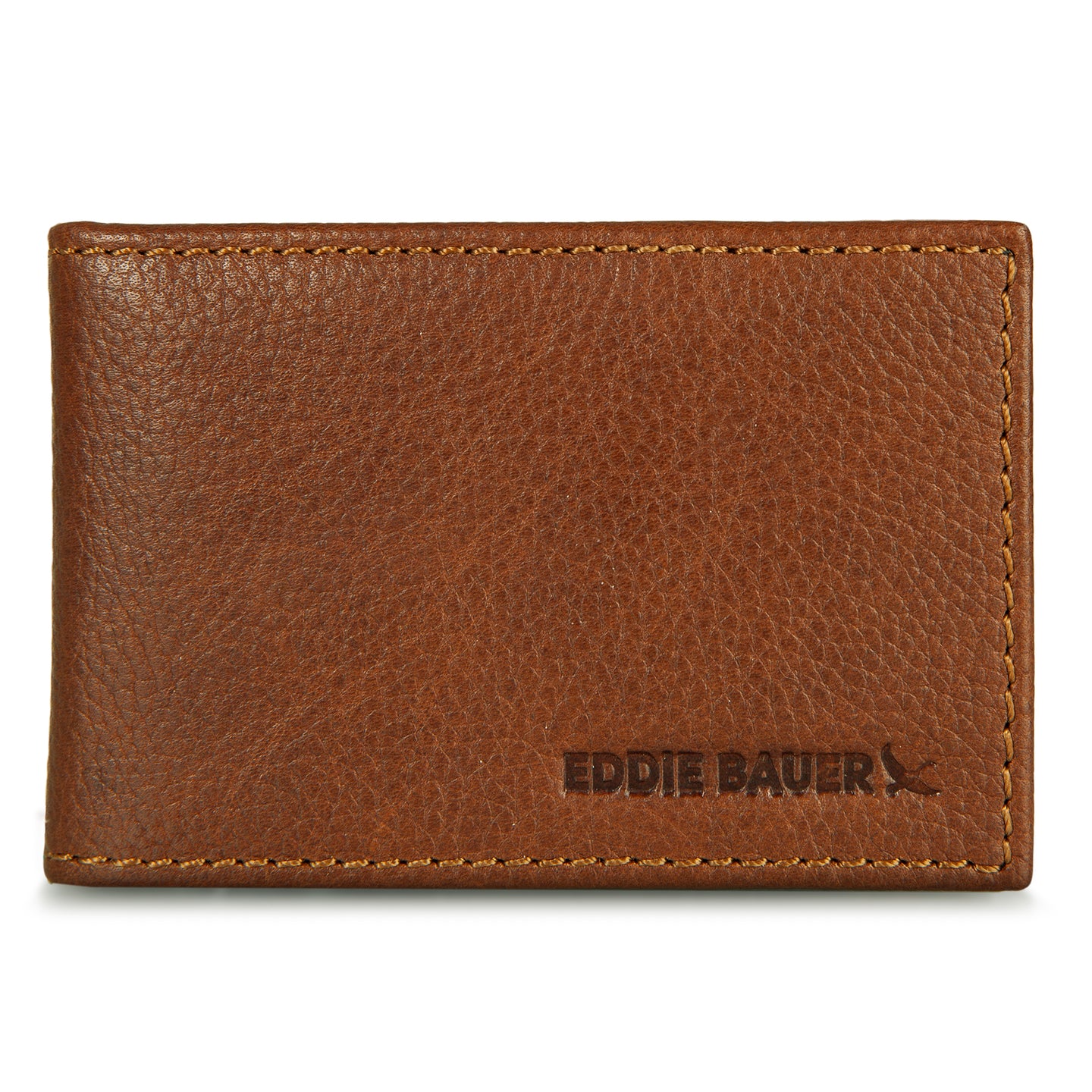Eb Signature Logo Leather Bifold With Money Clip Wallet-Black-3