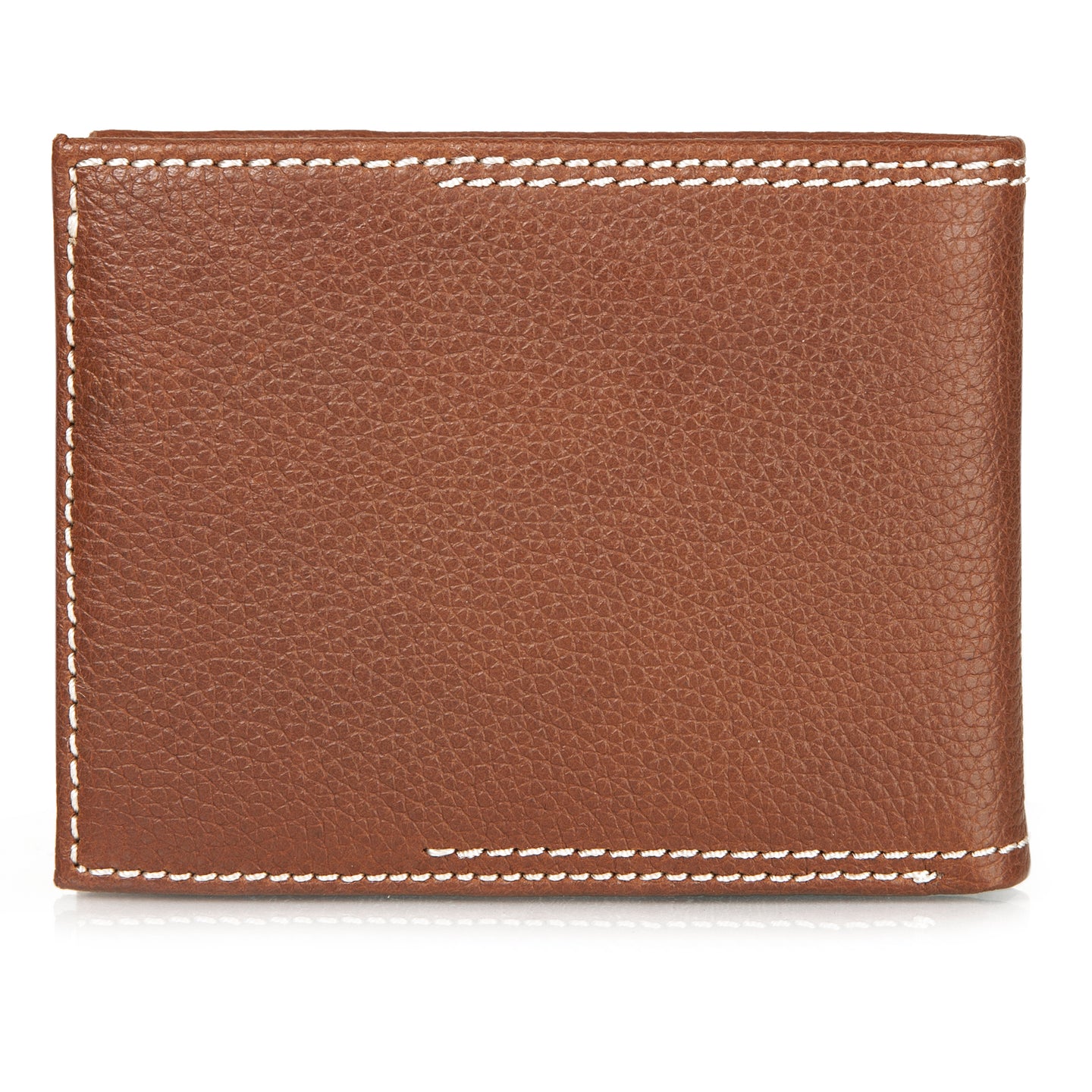 Eb Signature Top Stitch Leather Passcase Wallet-Tan-2