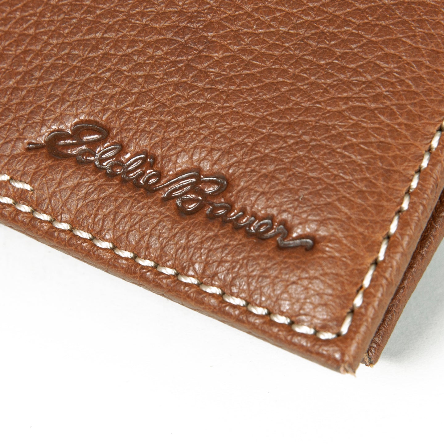 Eb Signature Top Stitch Leather Passcase Wallet-Tan-3