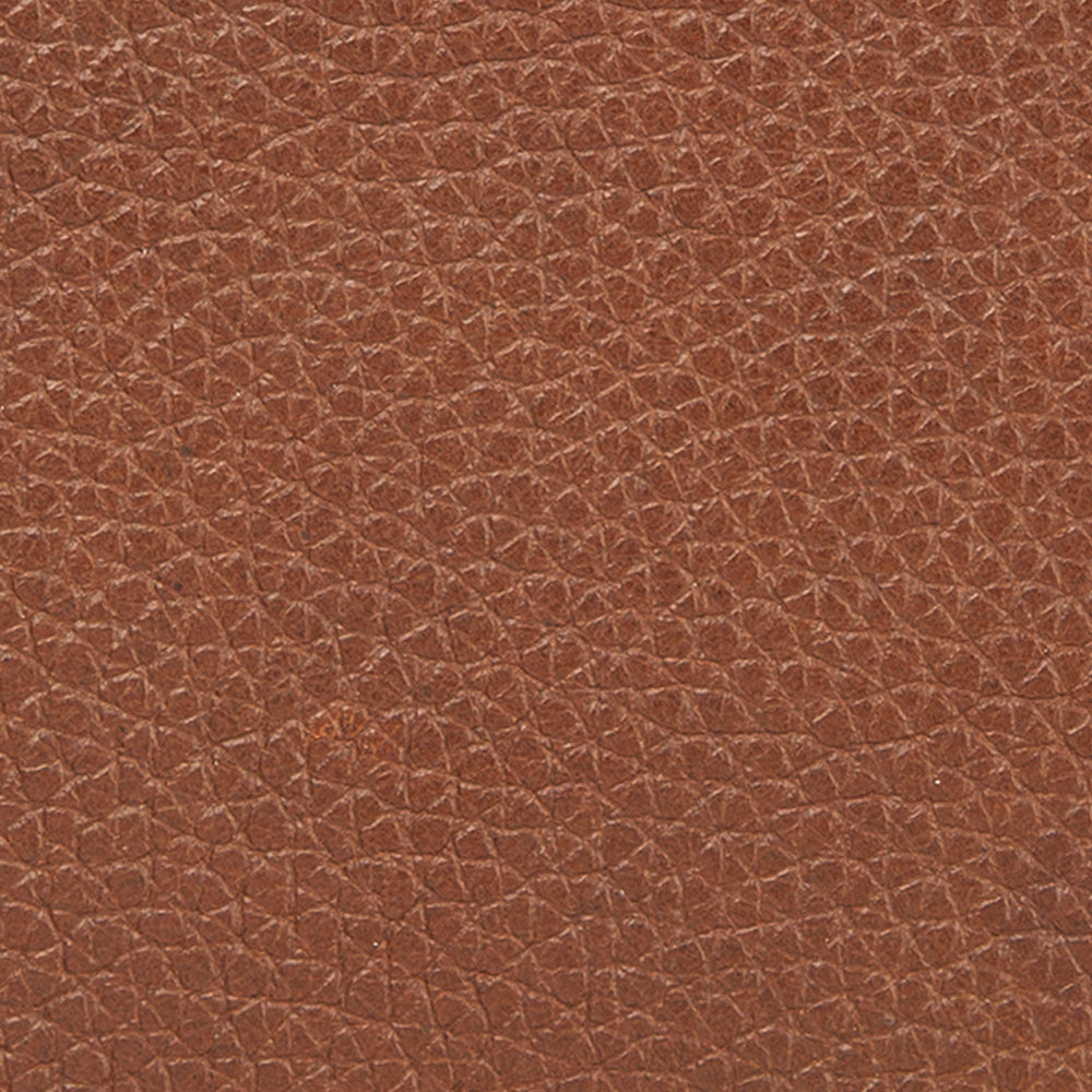 Eb Signature Top Stitch Magnetic Leather Card Case-Tan-8