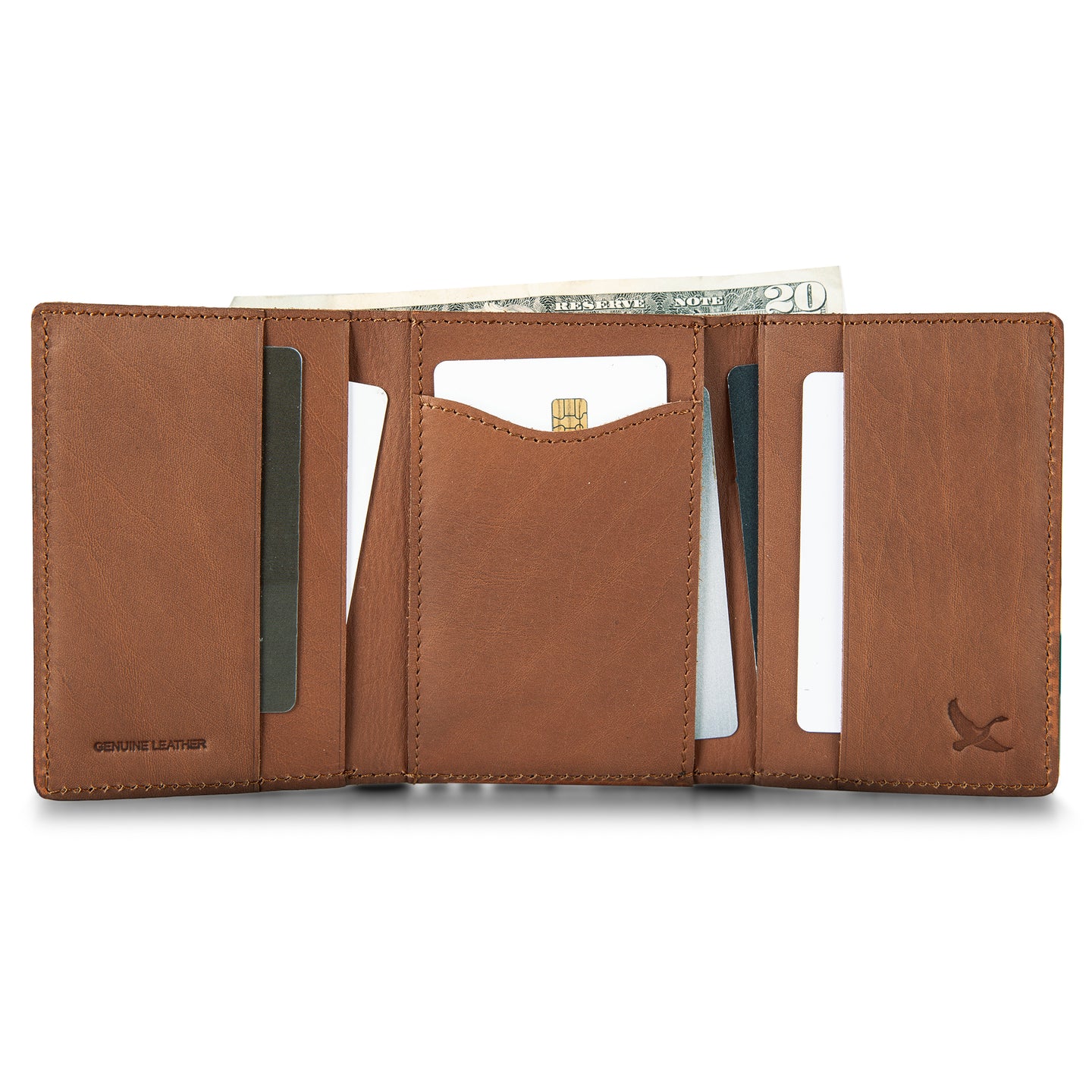Eb Outdoor Leather Trifold Wallet-Brown-5