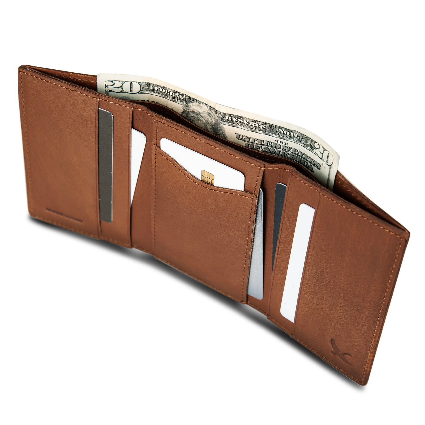 Eb Outdoor Leather Trifold Wallet-Brown-6