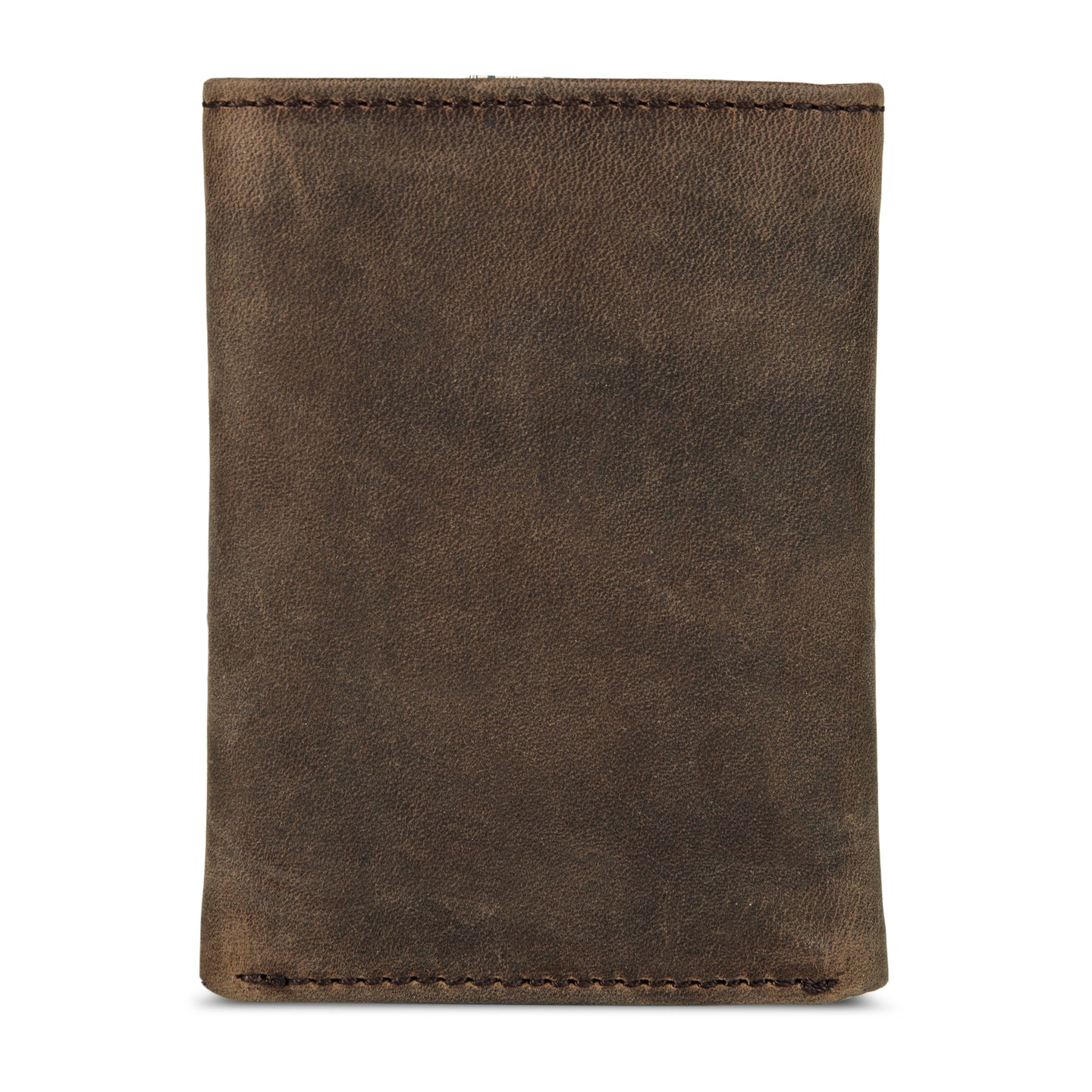 Leather Trifold Wallet With Embossed Sasquatch-Tan-2