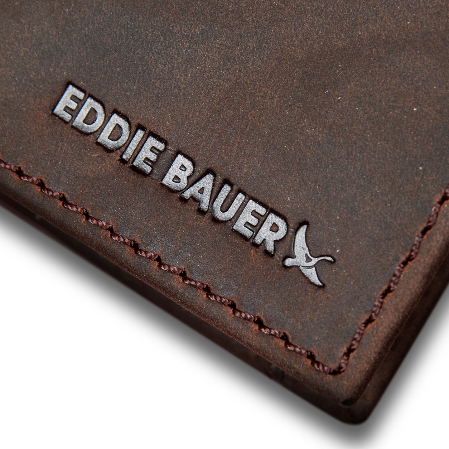 Money Clip Bifold Leather Wallet With Embossed Sasquatch-Tan-3