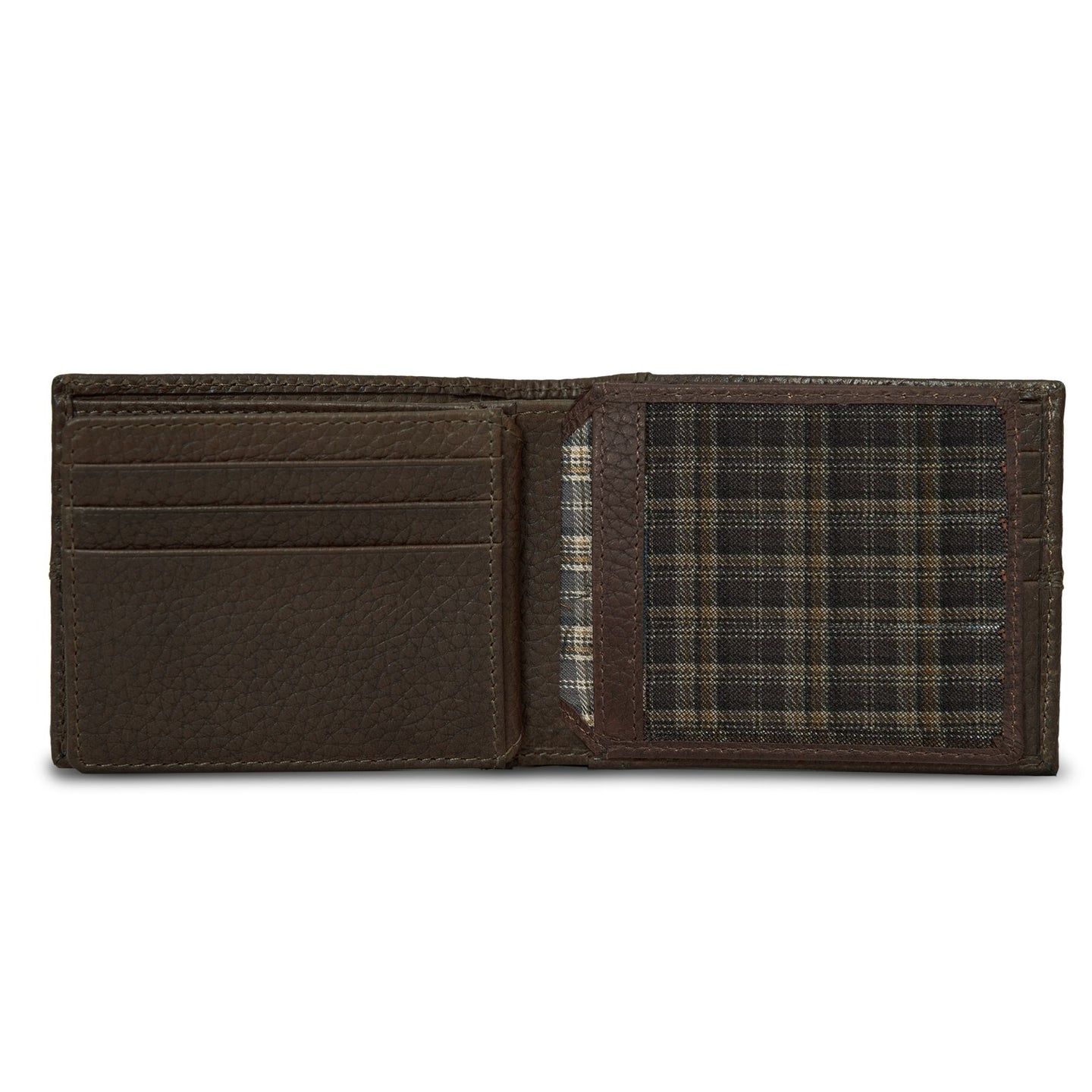 Extra Capacity Rugged Leather Bifold With Flip Id-Black-10