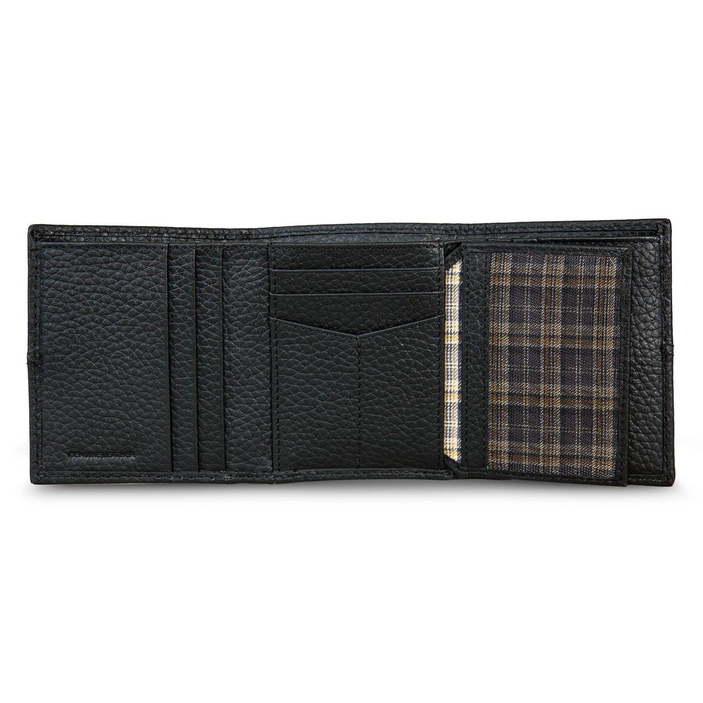Extra Capacity Rugged Leather Trifold With Flip Id-Black-10