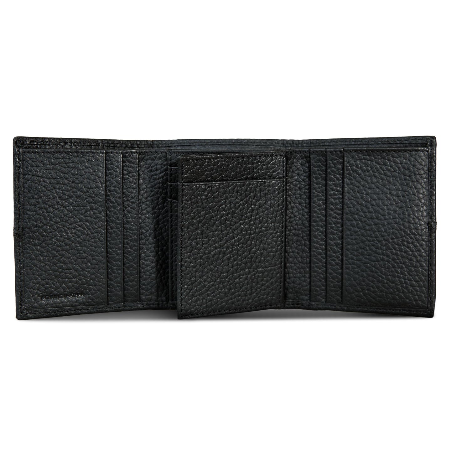 Extra Capacity Rugged Leather Trifold With Flip Id-Black-13