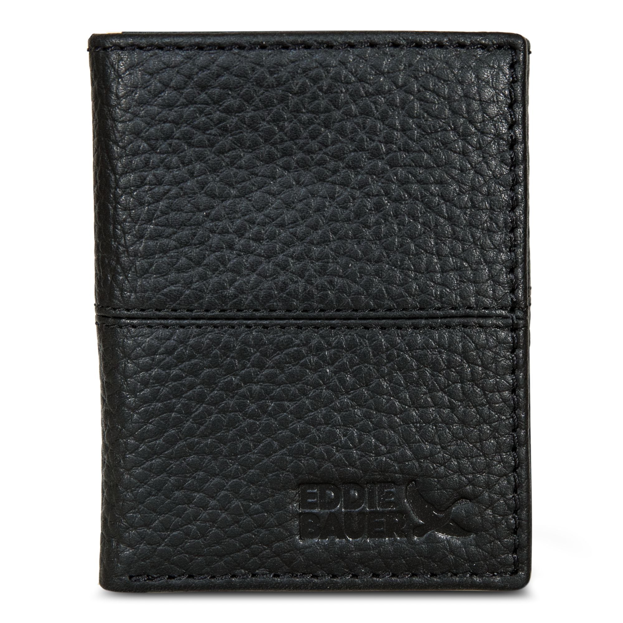Eddie Bauer EXTRA CAPACITY RUGGED LEATHER TRIFOLD WITH FLIP ID