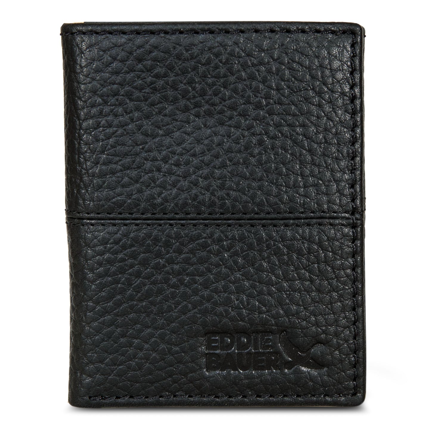 Extra Capacity Rugged Leather Trifold With Flip Id-Black-1