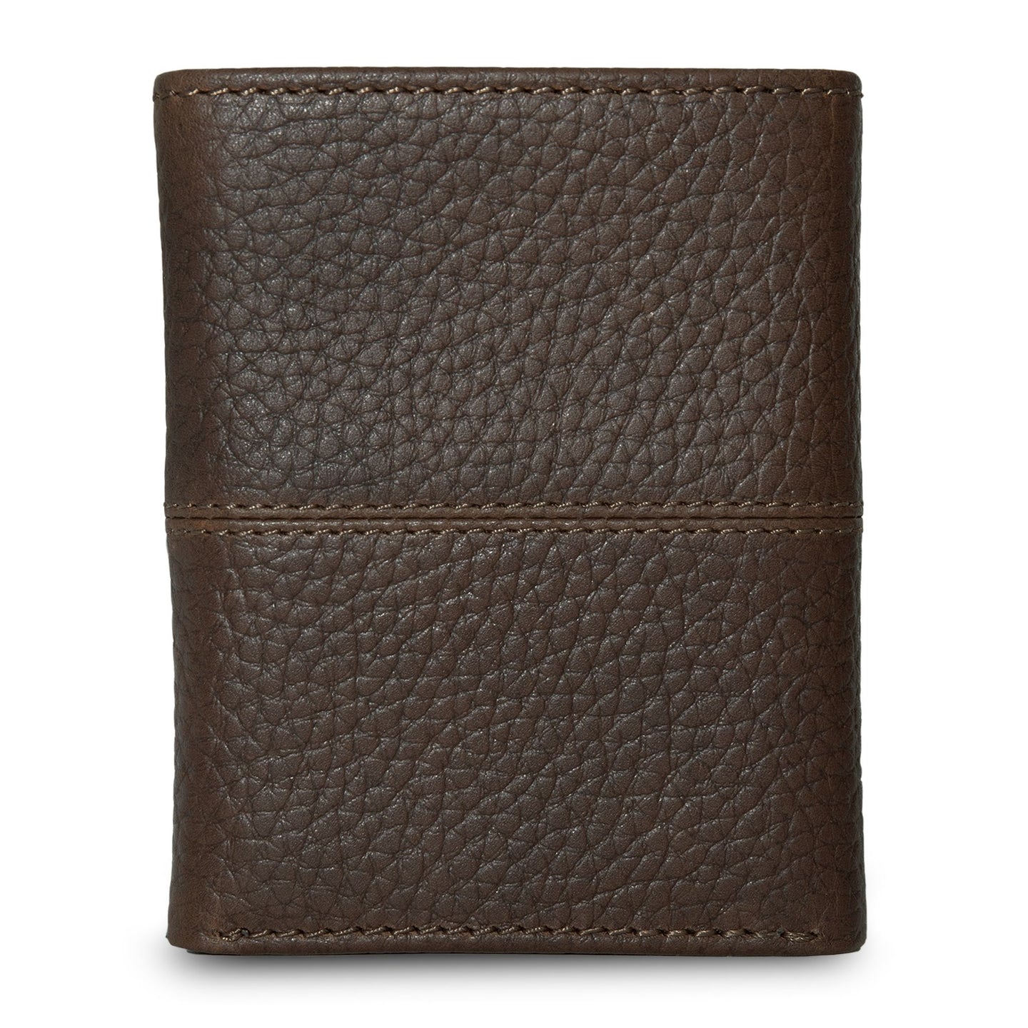 Extra Capacity Rugged Leather Trifold With Flip Id-Black-5
