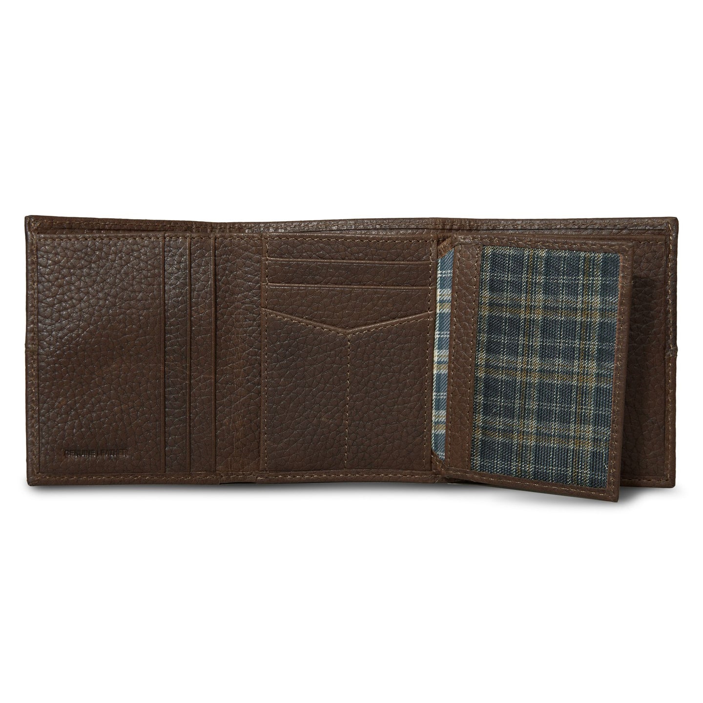 Extra Capacity Rugged Leather Trifold With Flip Id-Black-11