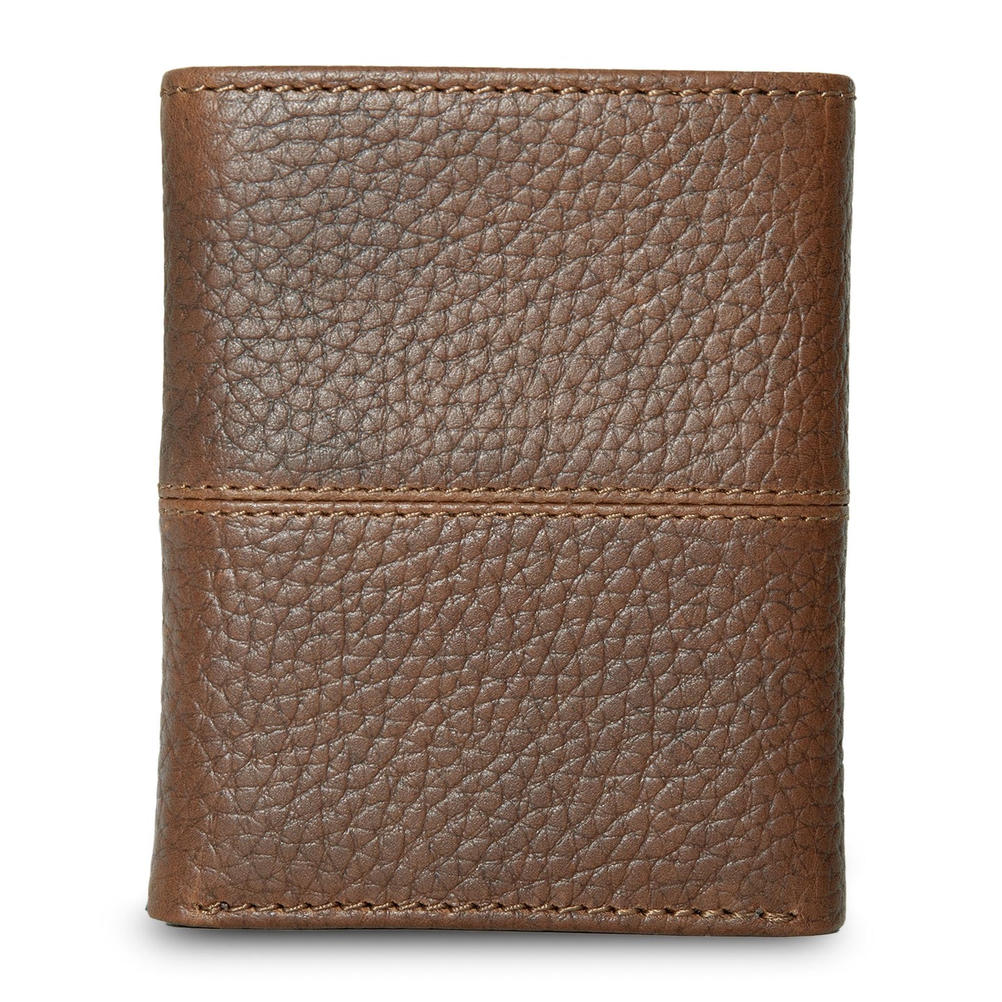 Extra Capacity Rugged Leather Trifold With Flip Id-Black-6