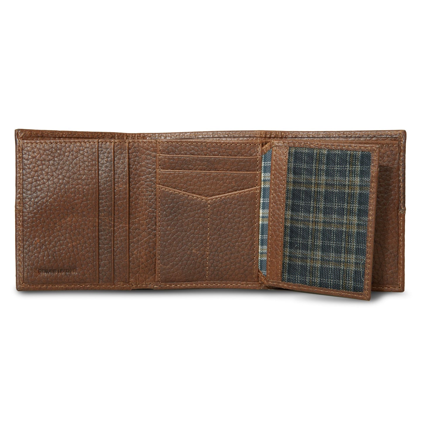 Extra Capacity Rugged Leather Trifold With Flip Id-Black-12