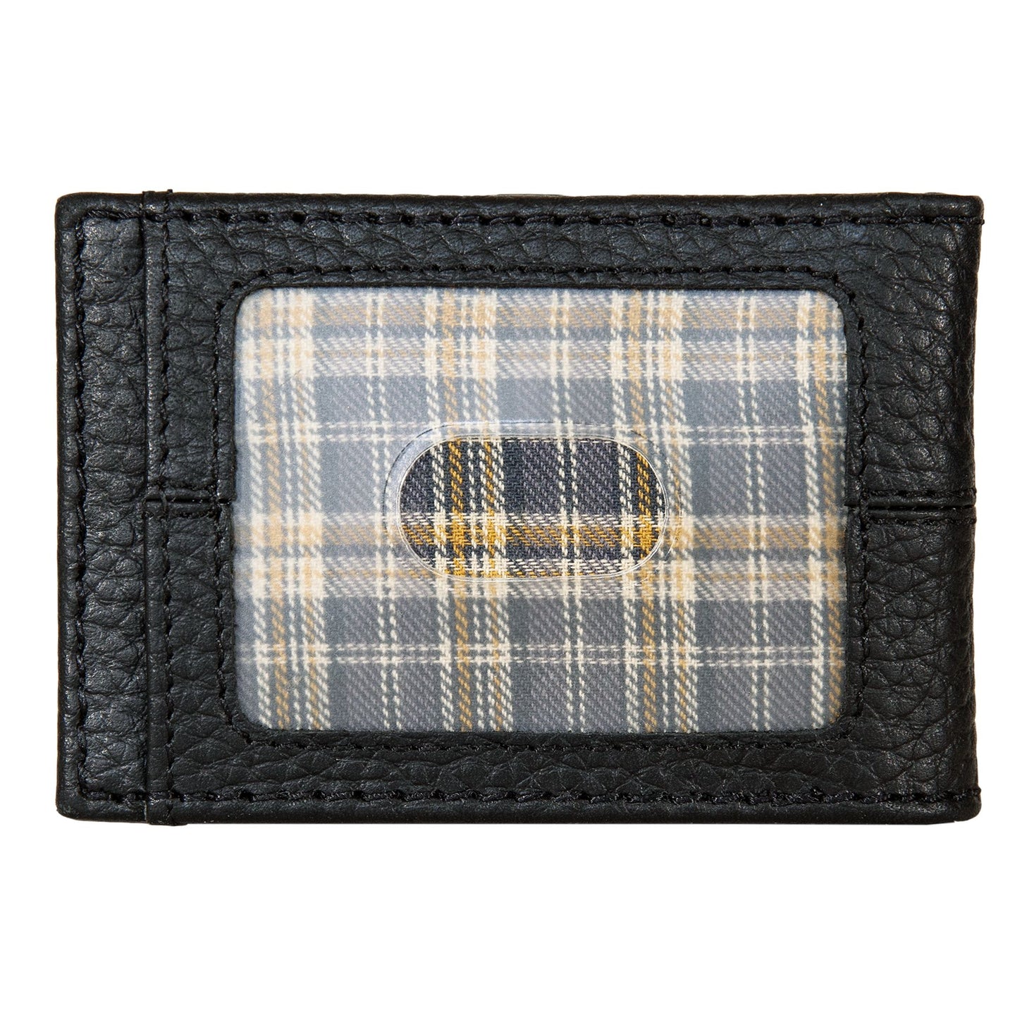 Rugged Leather Money Clip Bifold Wallet-Black-4