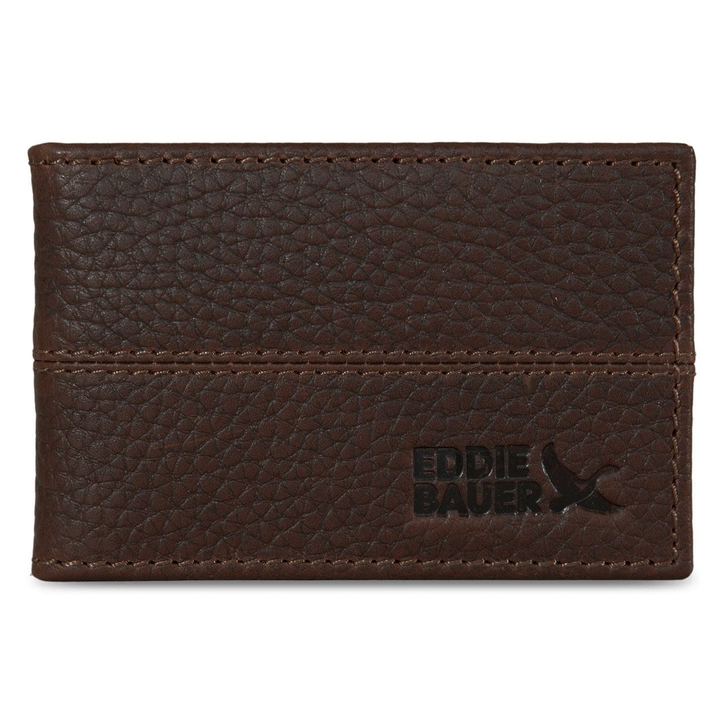 Rugged Leather Money Clip Bifold Wallet-Black-2