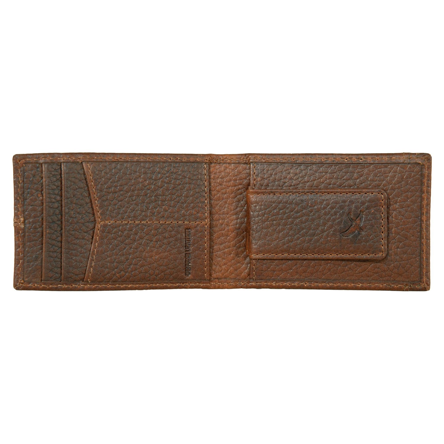 Rugged Leather Money Clip Bifold Wallet-Black-9