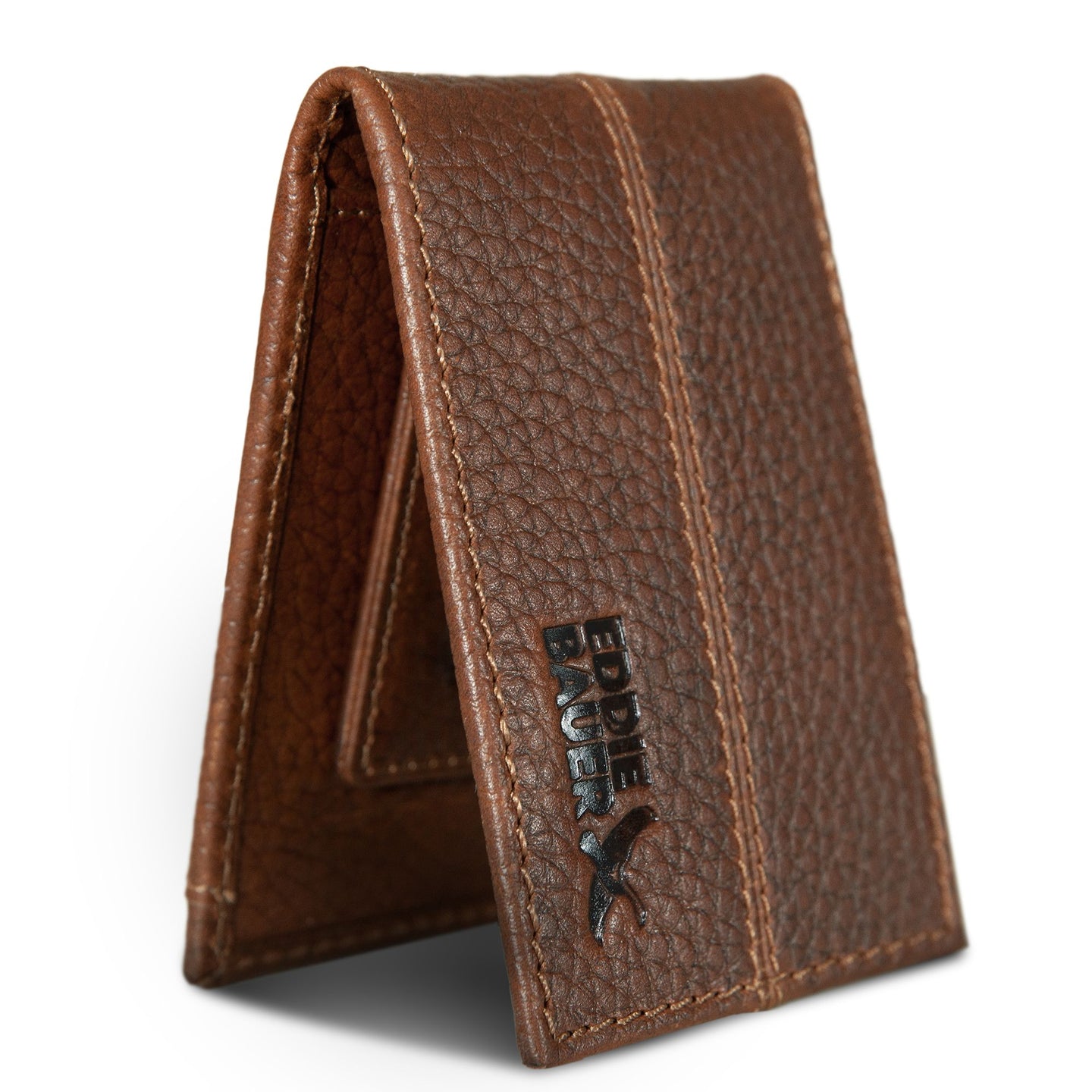 Rugged Leather Money Clip Bifold Wallet-Black-18