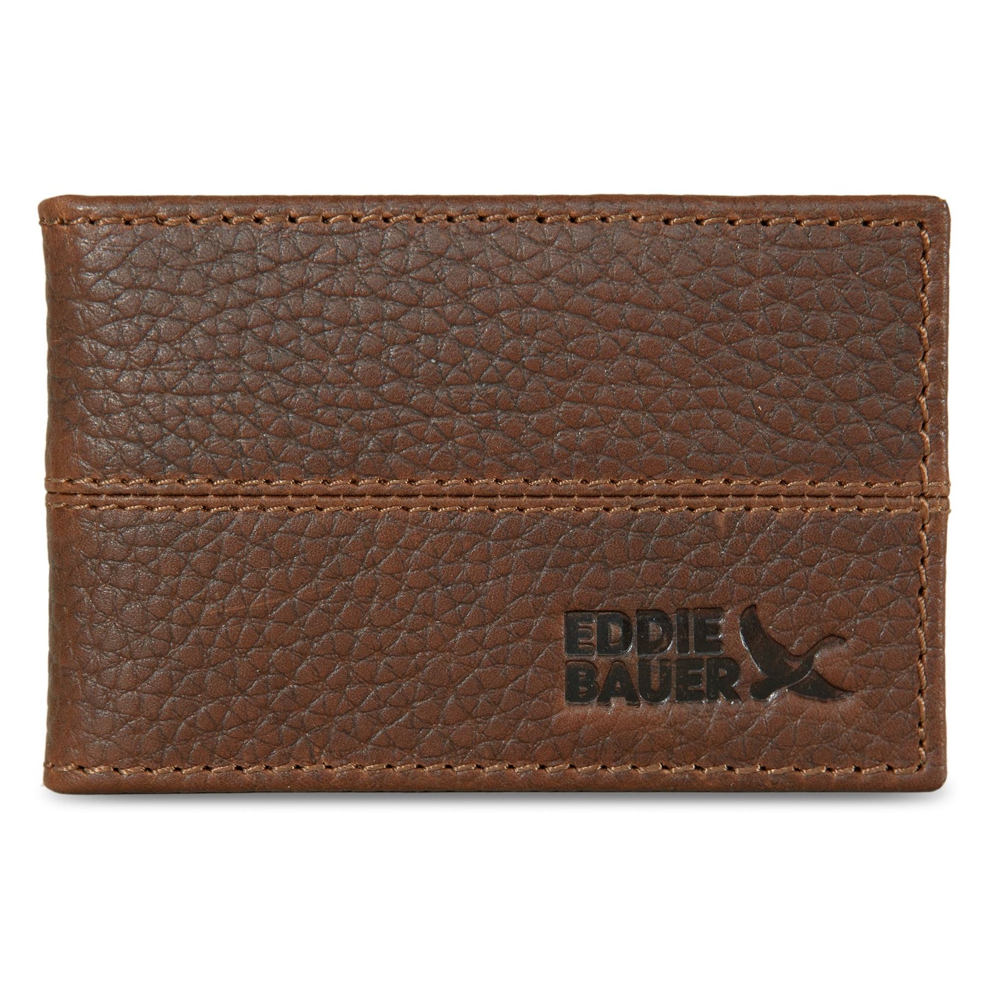 Rugged Leather Money Clip Bifold Wallet-Black-3