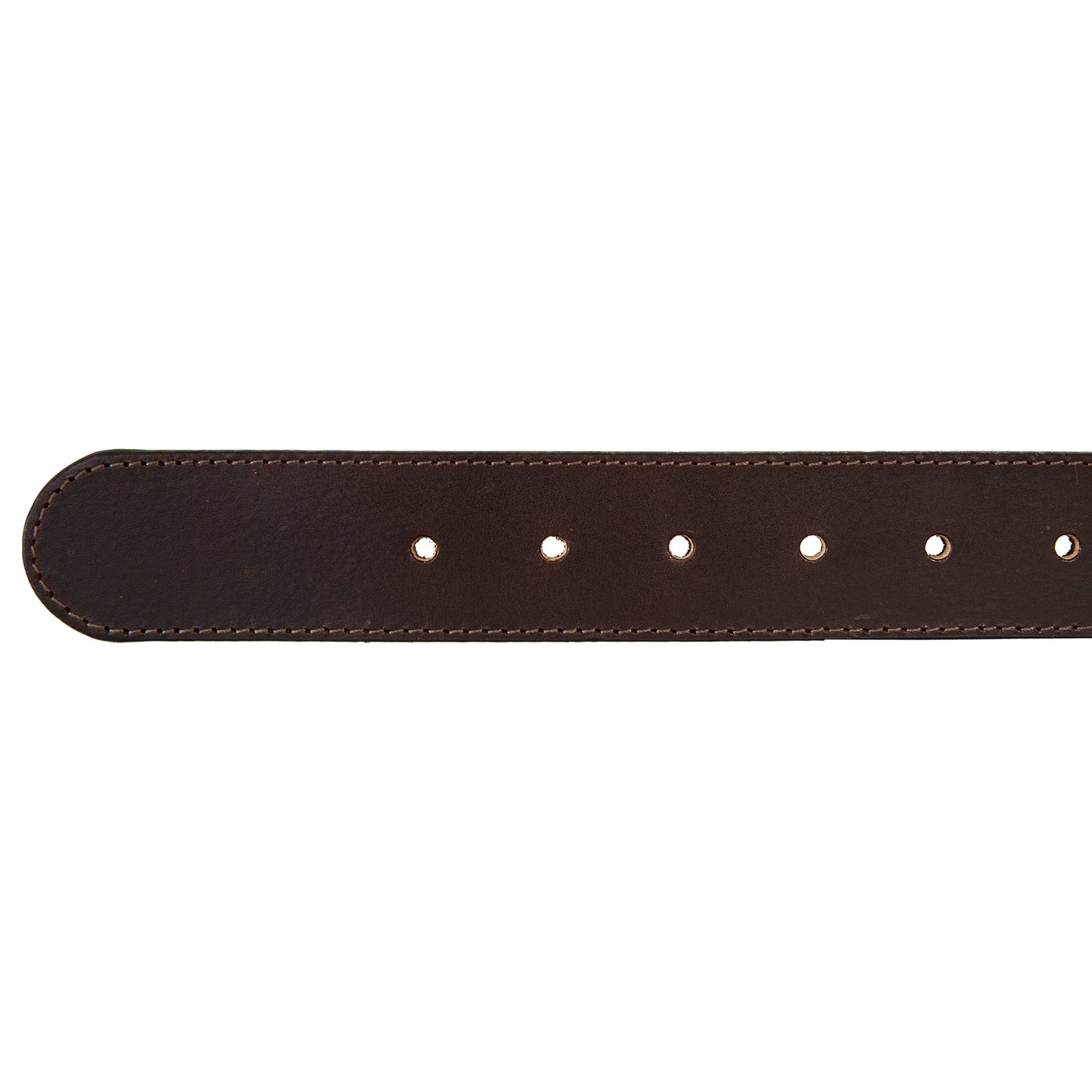 Rugged Leather Belt With Stretch Tab And Sasquatch Design-Brown-4