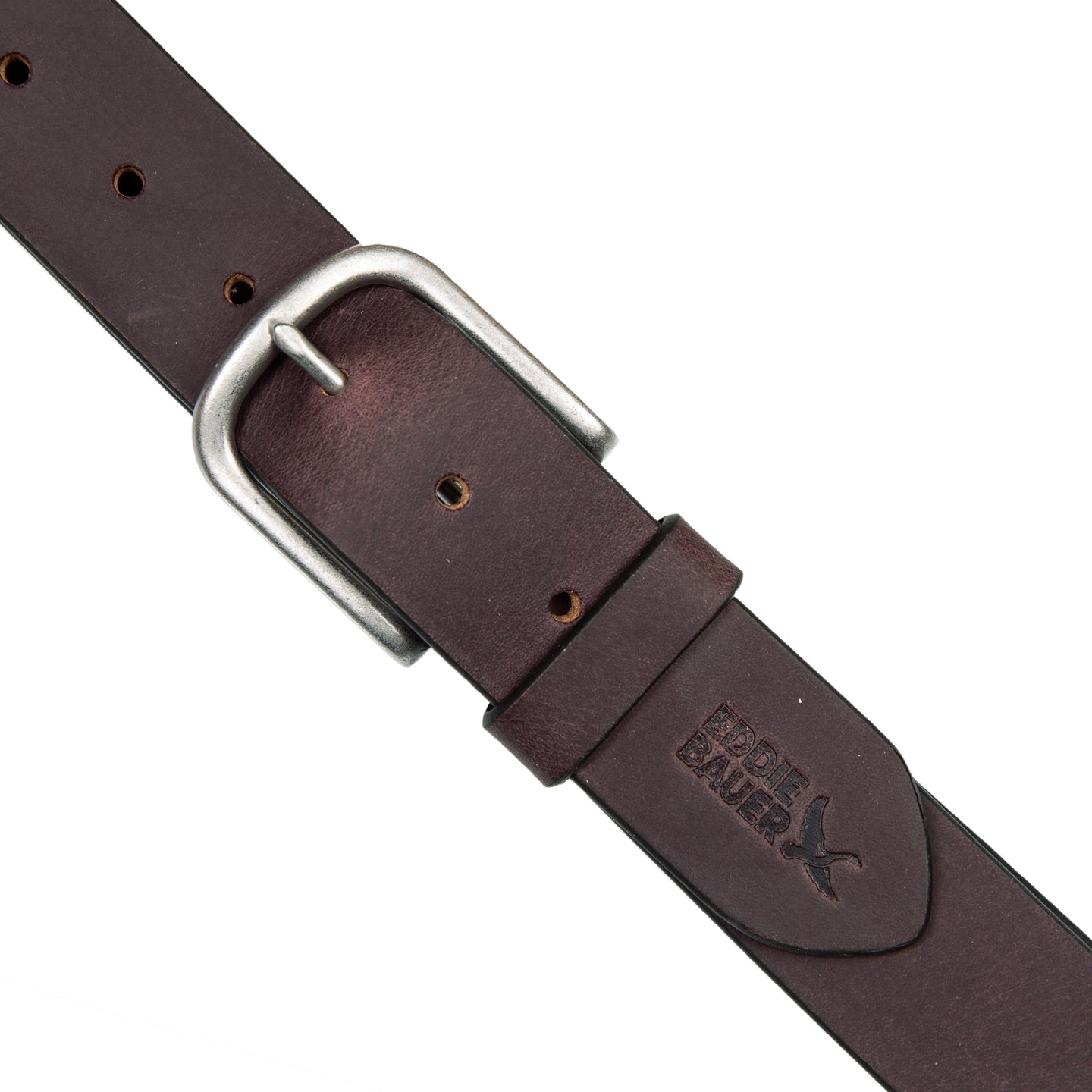 Hand Tacked Leather Jean Belt-Brown-10