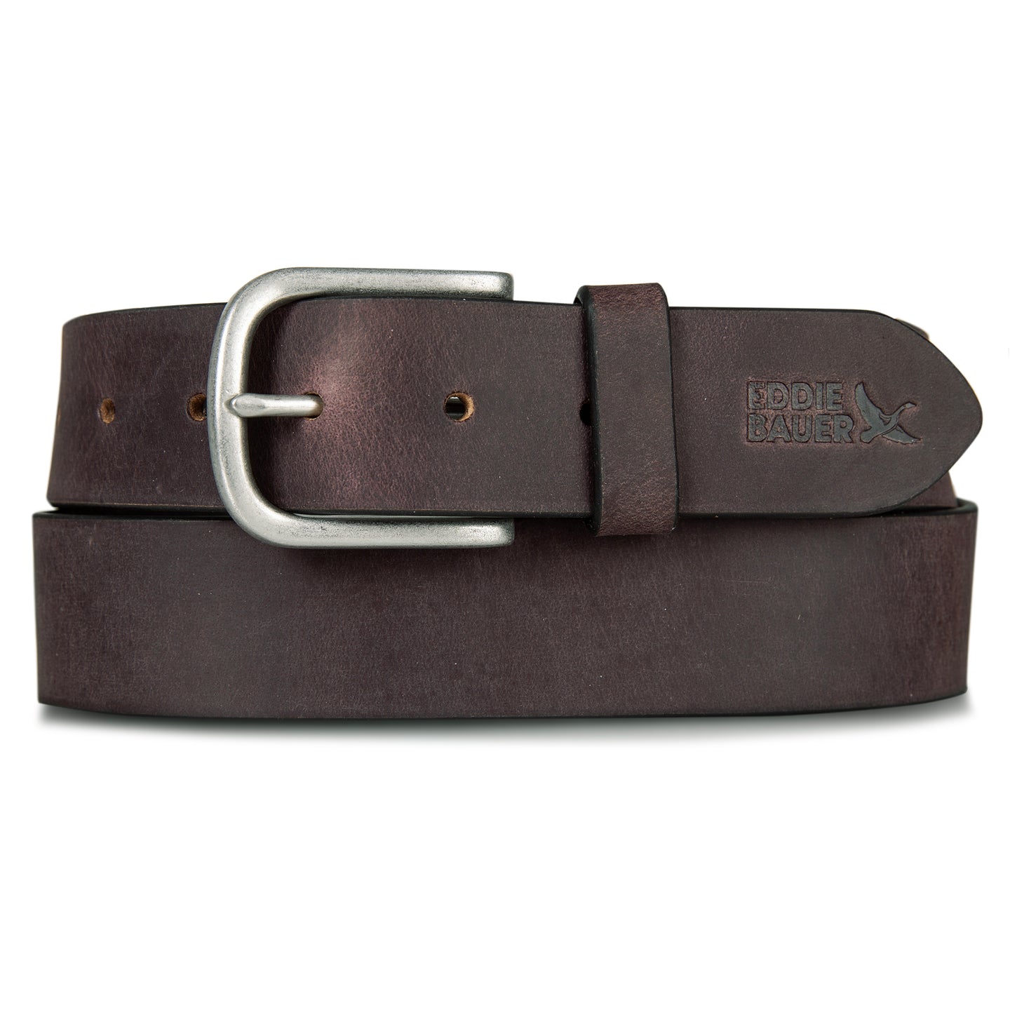 Hand Tacked Leather Jean Belt-Brown-6