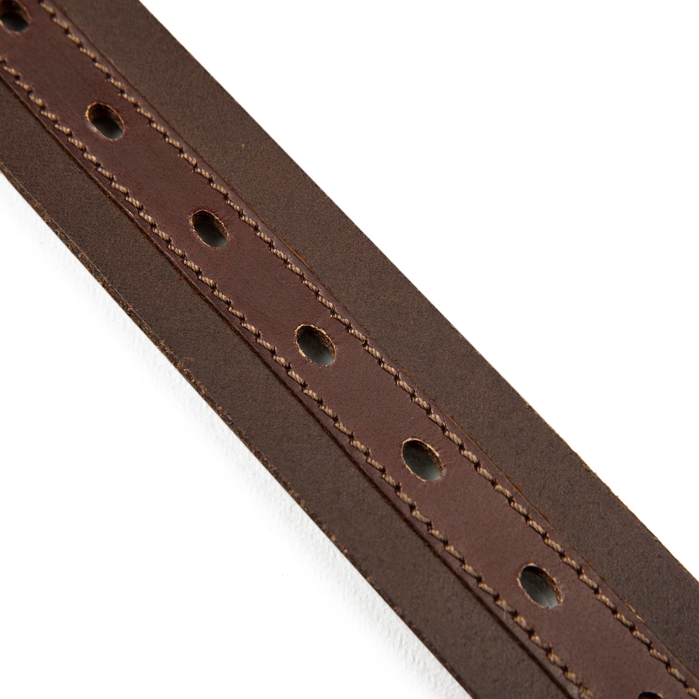 Reinforced Tab Leather Belt-Brown-5