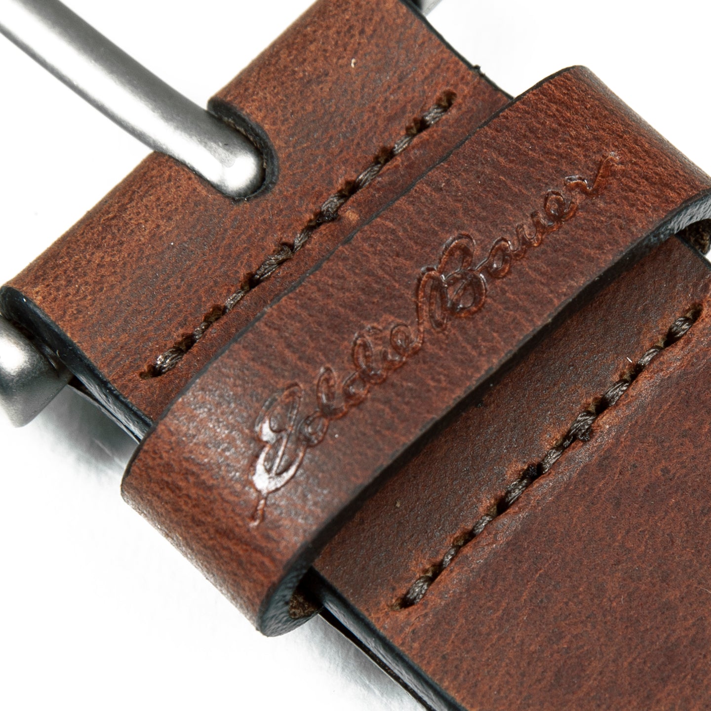 Embossed Sasquatch Harness Leather Belt-Brown-3