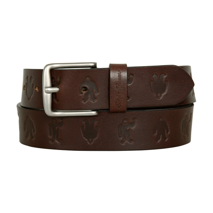 Embossed Sasquatch Harness Leather Belt
