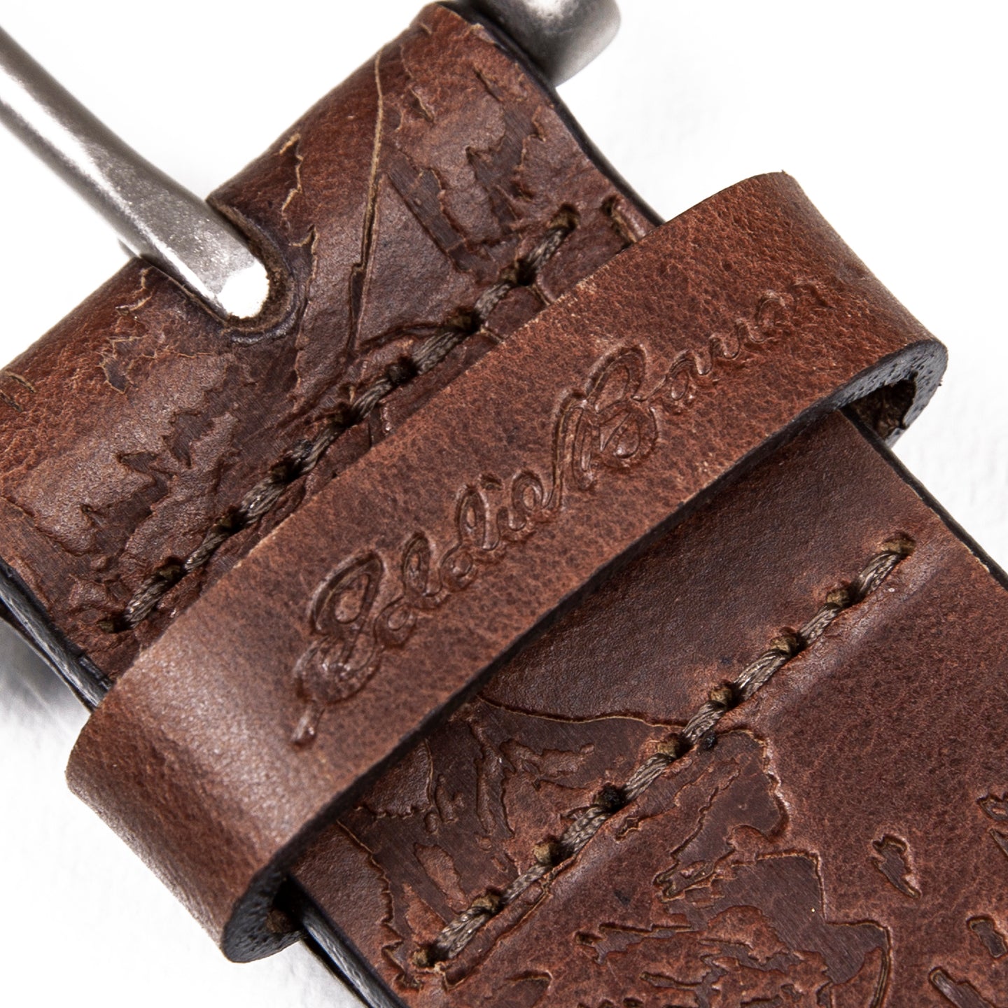 Debossed Live Your Adventure Leather Belt-TAN-7