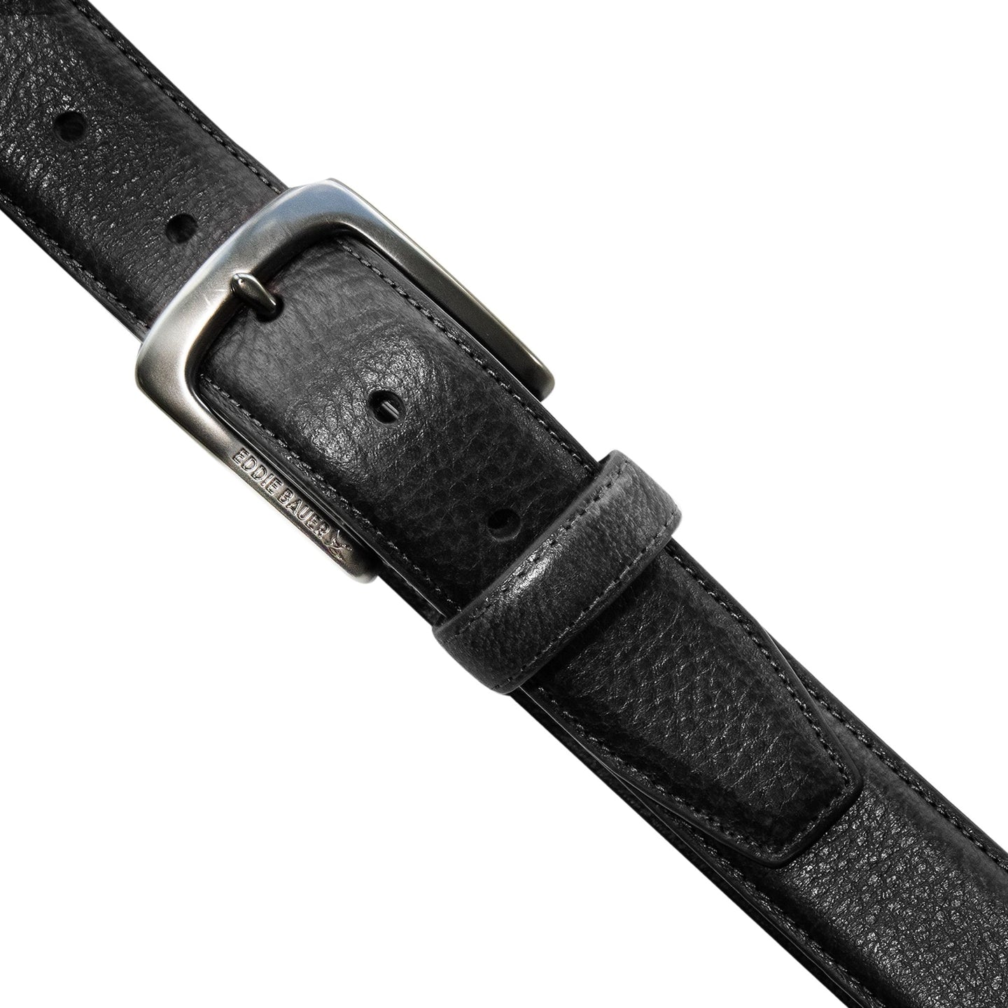 Classic Feather Edge Leather Belt-Black-5