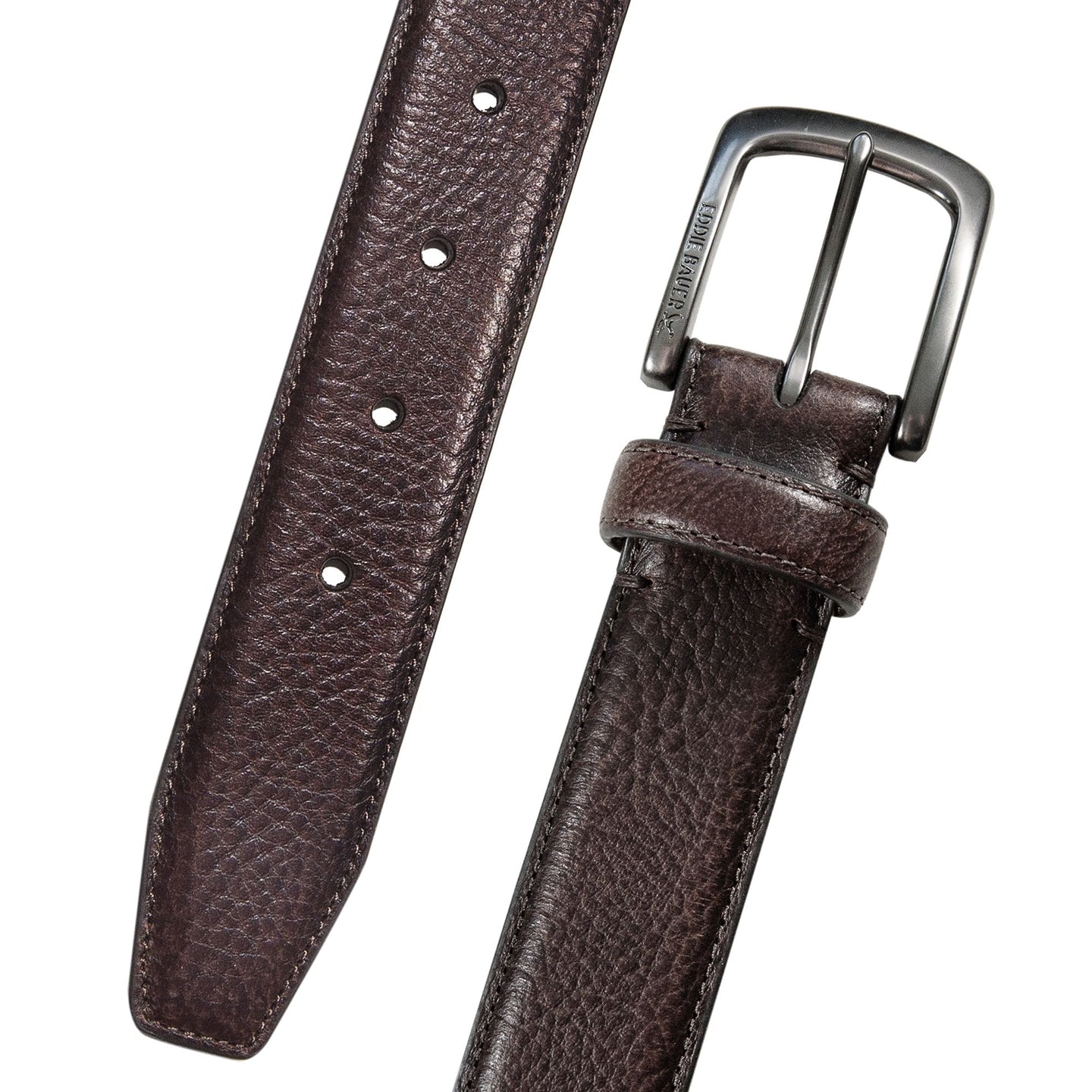 Classic Feather Edge Leather Belt-Brown-9