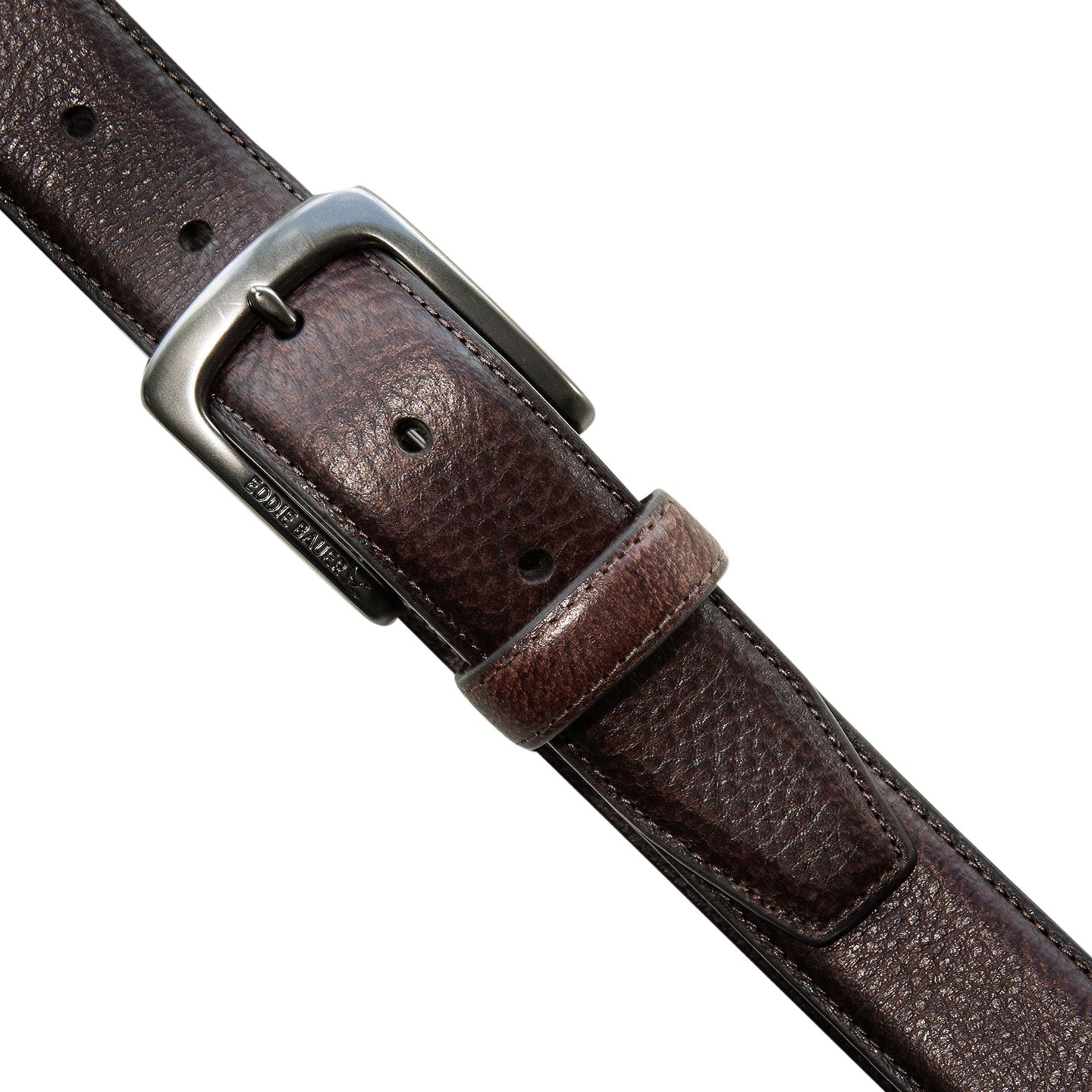 Classic Feather Edge Leather Belt-Brown-10