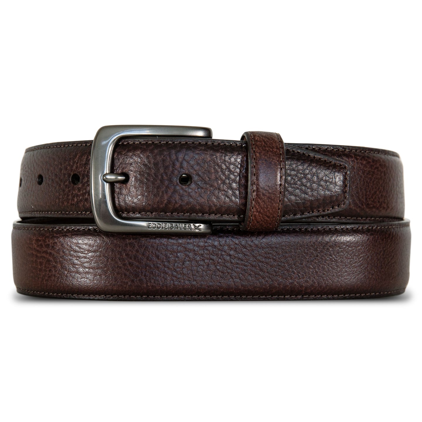 Classic Feather Edge Leather Belt-Brown-6