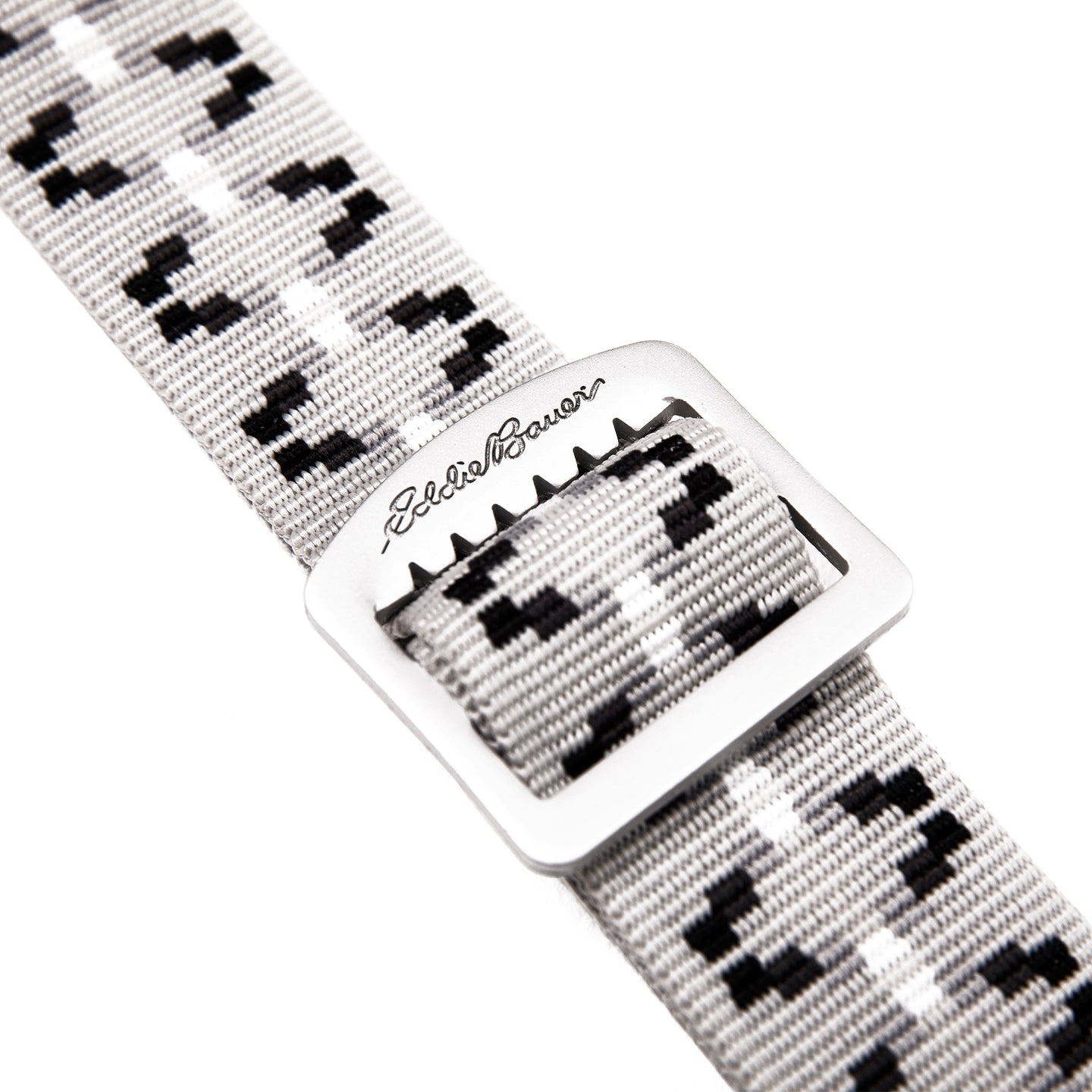 Cascade Webbing Belt With Engraved Metal Buckle-Silver-5