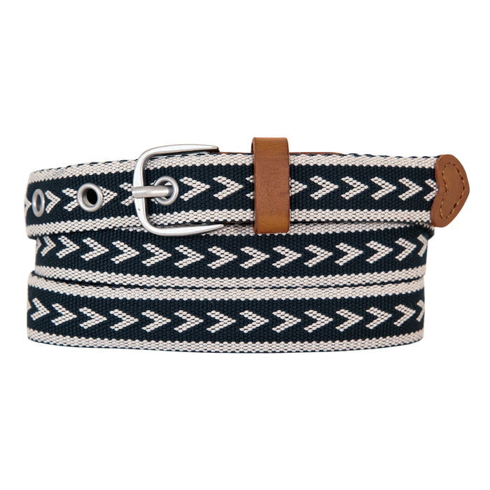 Cascade Woven Belt With Metal Buckle