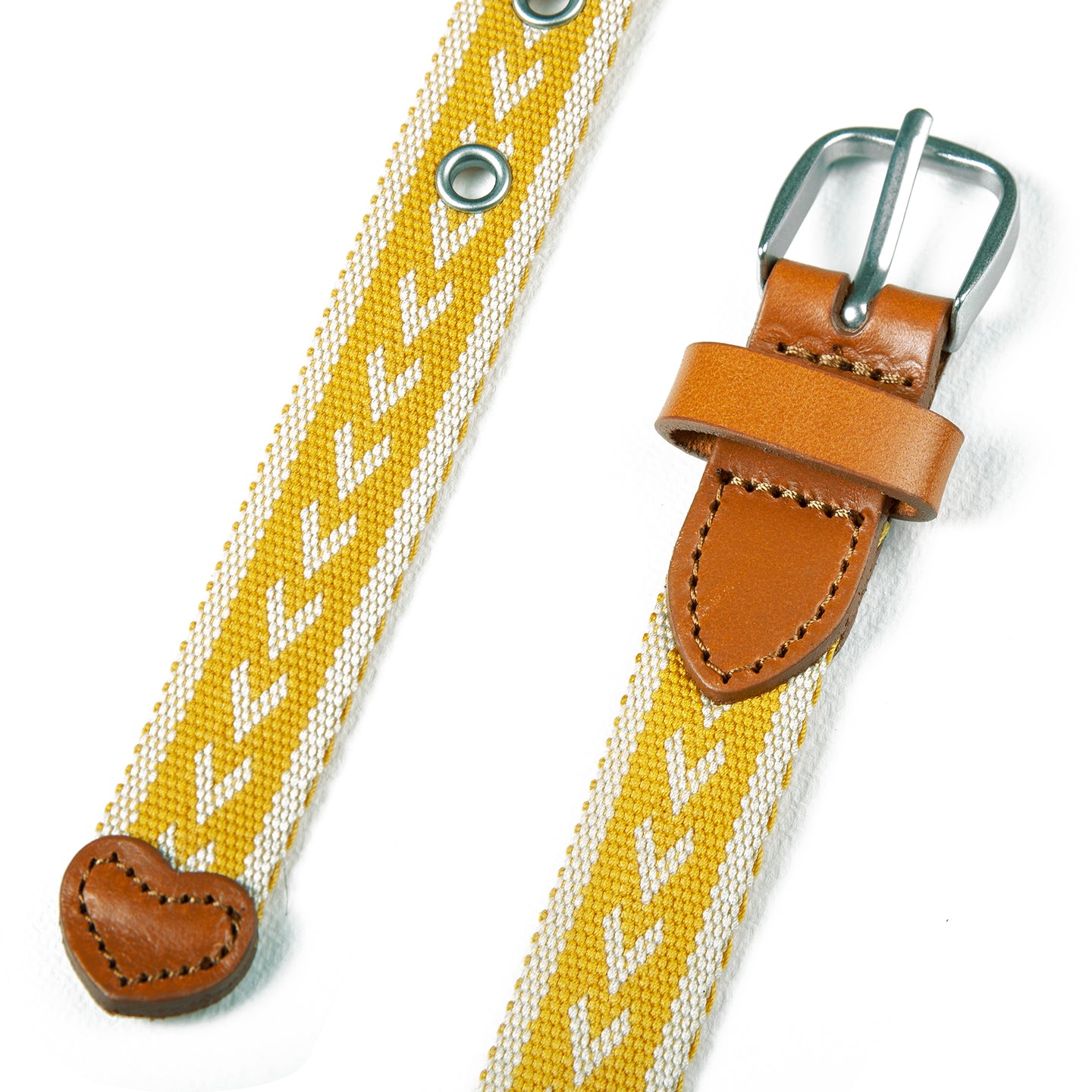 Cascade Woven Belt With Metal Buckle-Dark Marigold-8